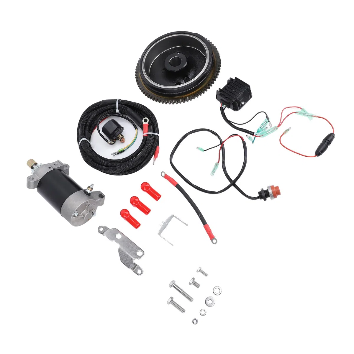 Changor Kit di Avviamento per Motore Fuoribordo Sostituzione Durevole Dell'avviamento Elettrico del Motore Fuoribordo per a 4 Tempi per gli Appassionati di