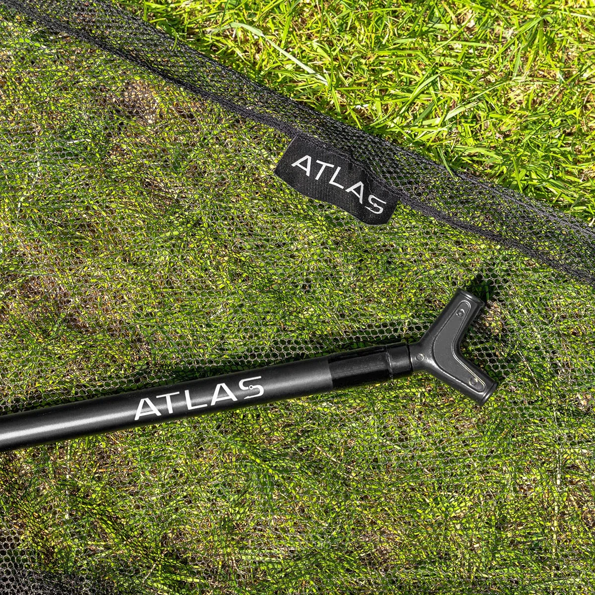 ATLAS Retino Da Pesca 107cm - Pieghevole | A Due Pezzi | Rete Con Manico In Carbonio | Guadino In Due Parti | Accessori Per Carpe | Attrezzatura Per Pescare