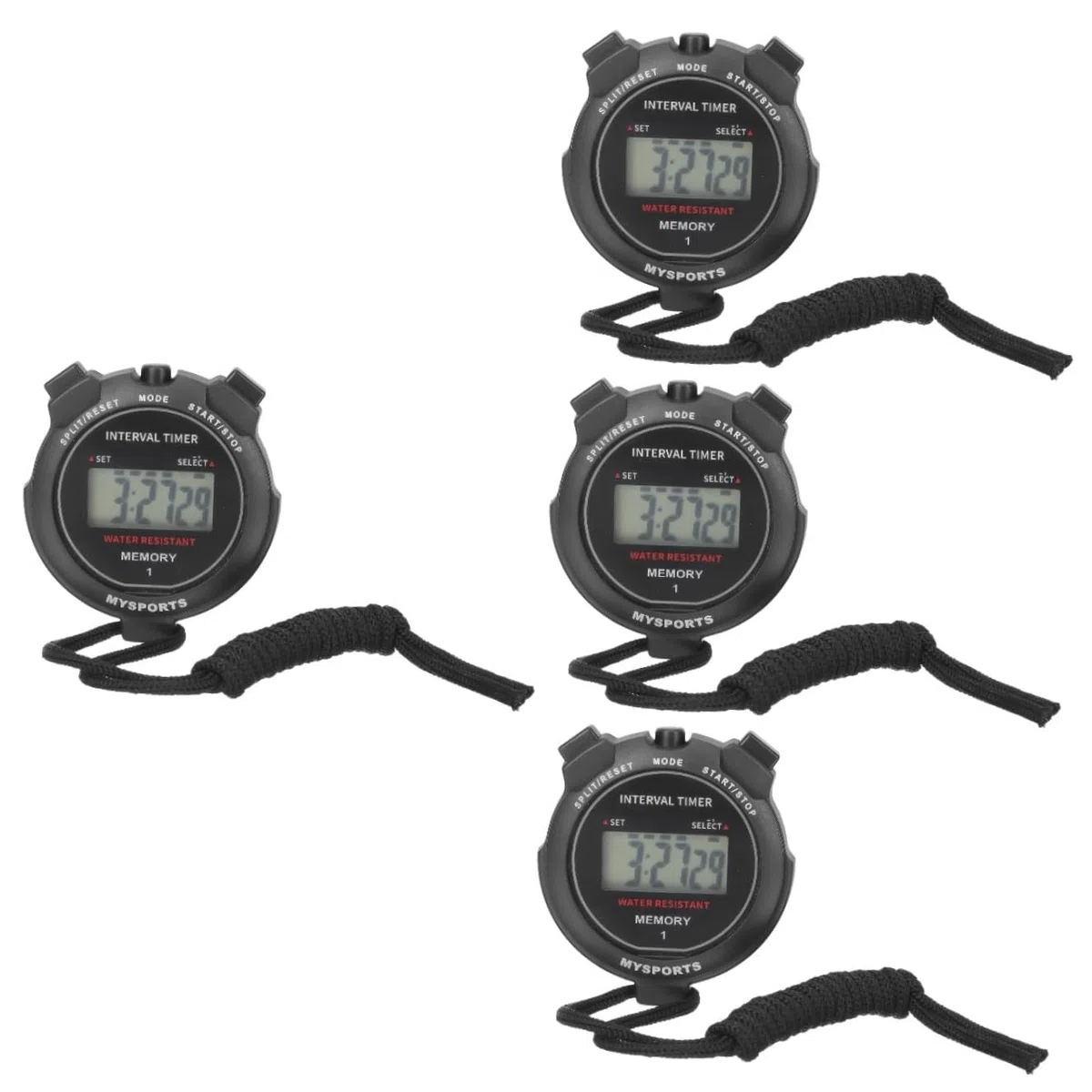Toddmomy 4 Pezzi Cronometro Multi per Sport Timer Professionale per Corsa e Allenamento Design Ergonomico e Misurazione Intermediaria