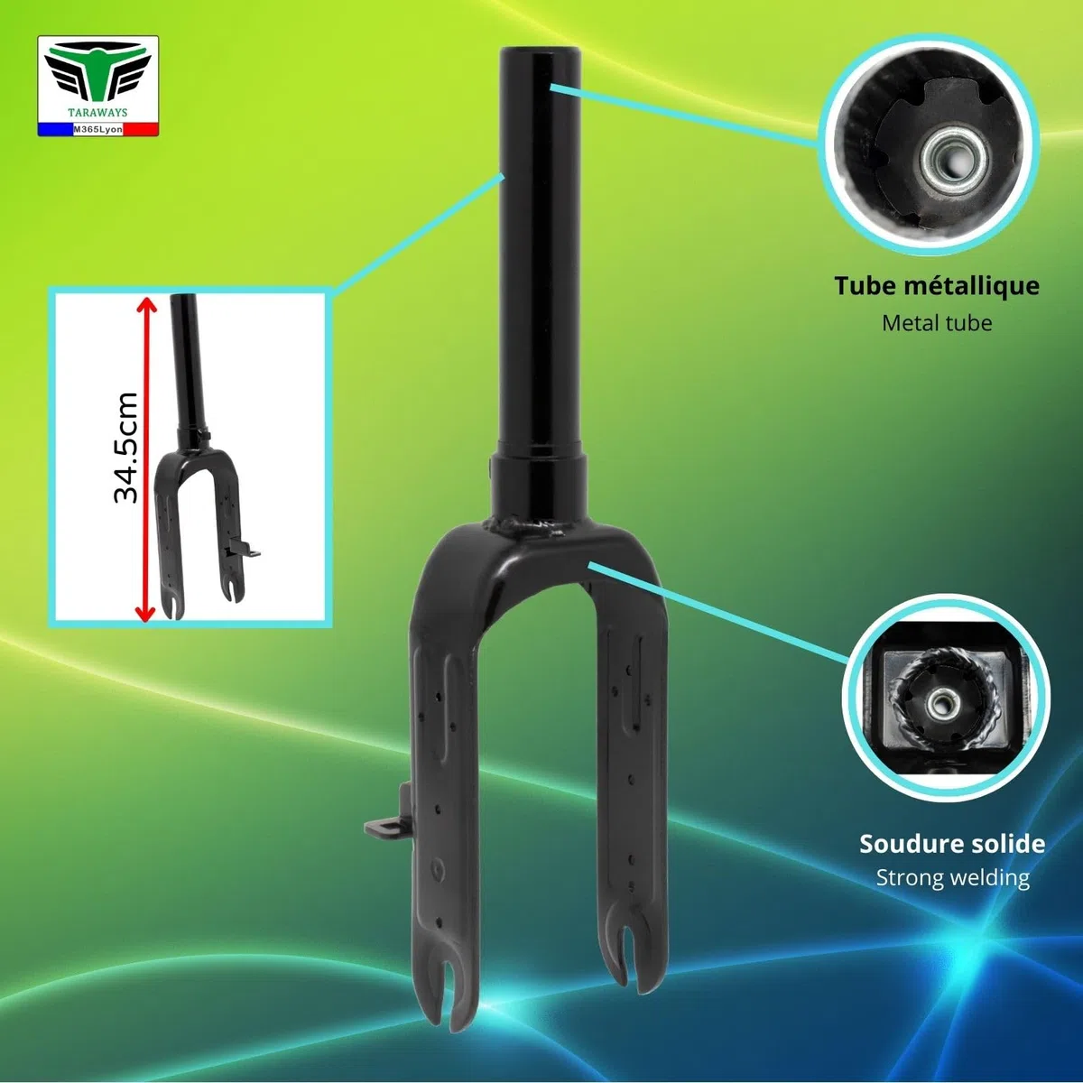 Forcella anteriore compatibile con monopattino Ninebot G30 Max / G30D / G30LE / G30LP / G30E II (Forcella+ Accessori)
