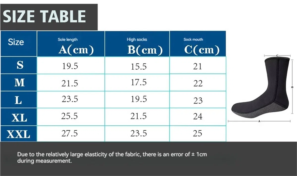 Calzini da Immersione Calzini da sub 3,0 mm Elastici anti-taglio for uomo Donna Snorkeling Nuoto spiaggia resistenti all'usura