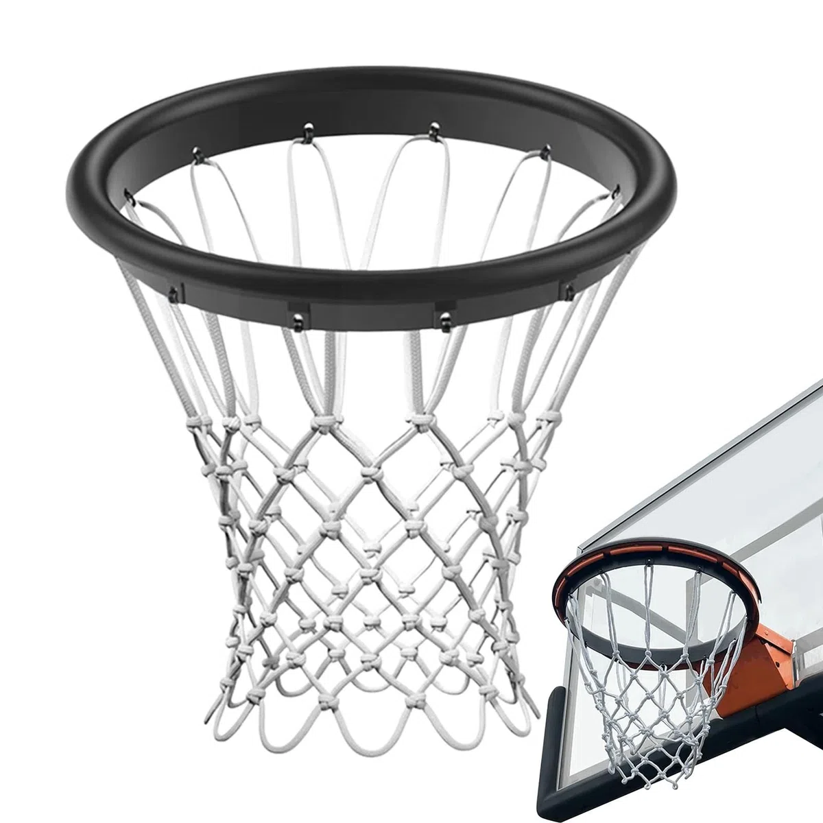 Rete da basket per esterni, telaio per rete da basket rimovibile portatile, rete da basket professionale, resistente alla pioggia e al sole, per sport indoor ed all'aperto