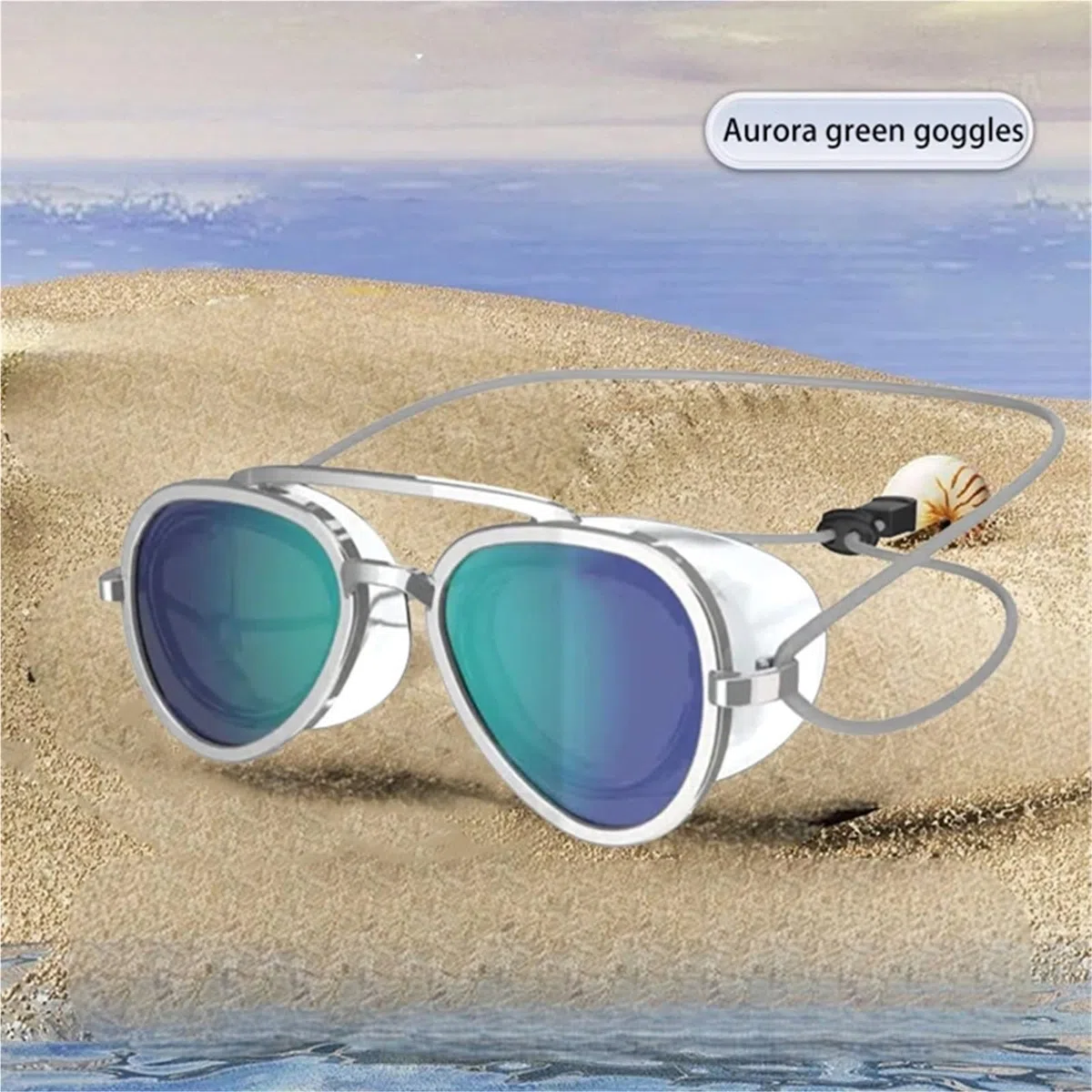 Occhialini Nuoto Occhiali da nuoto regolabili, protezione, ampia visuale, montatura grande, occhiali da nuoto e immersioni, anti-perdita
