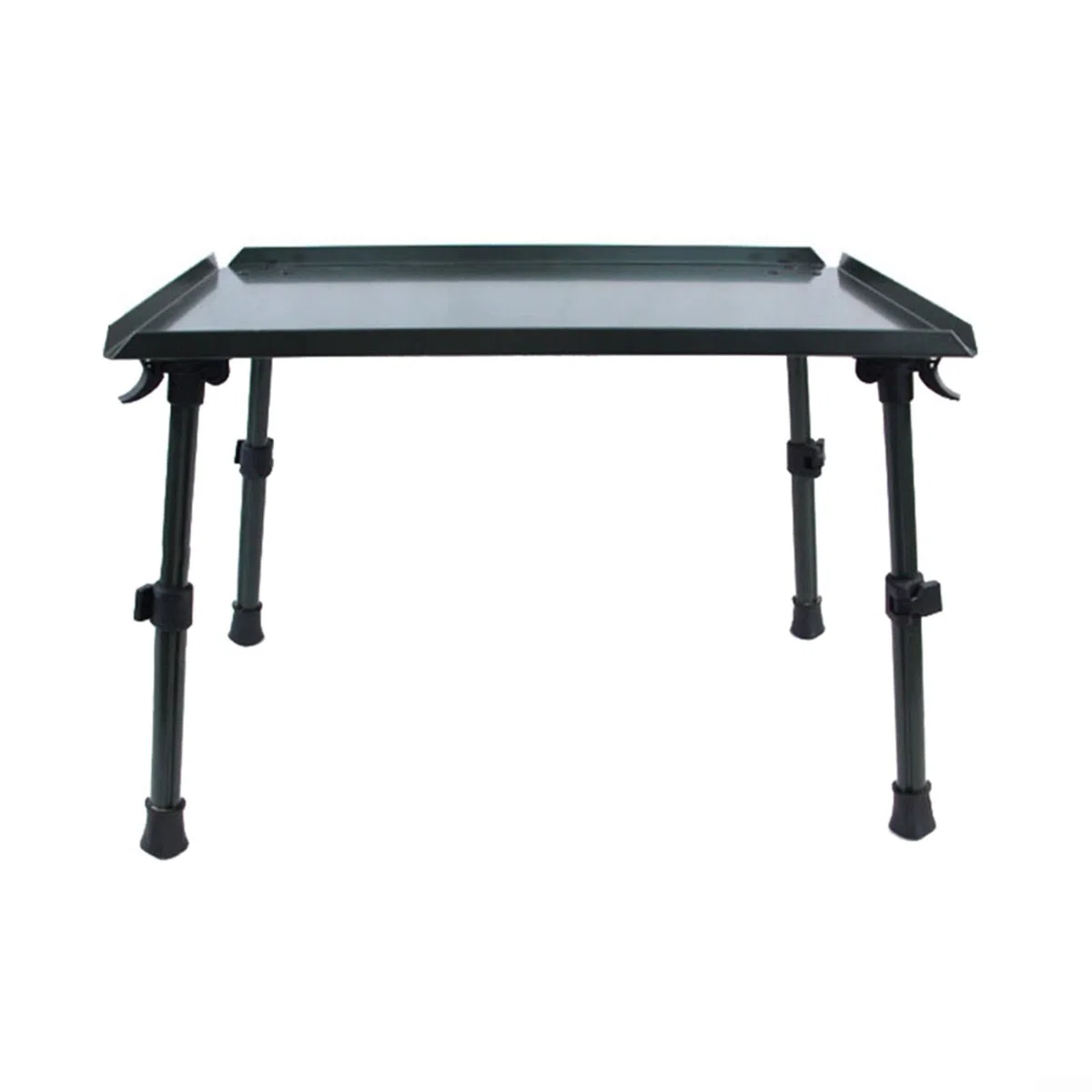 Tavolo da pesca alla carpa con gambe regolabili in alluminio, pieghevole in plastica verde, per scrivania da campeggio per pescatori all'aperto, tavolino portatile da tenda 475 x 31 cm (verde