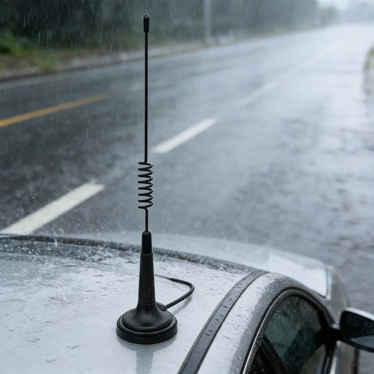 Antenna radio CB a base magnetica 27 MHz con PL-259 BNC maschio per auto, camion, veicolo