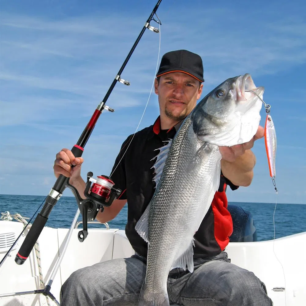 1,8M Canna da Pesca Bambino, 2 Set Iniziale di Canna da Pesca per Bambini, Set Completo di Canne da Pesce Telescopica con Mulinello, Esche, Filo, Ami, Kit Portatile per Principianti Bambini