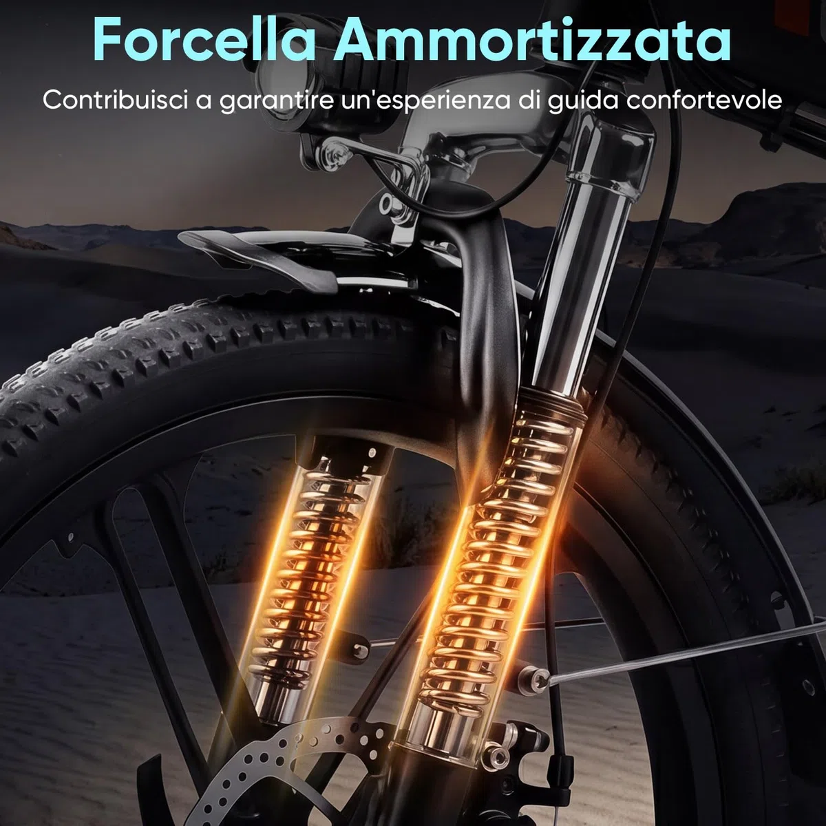 SAMEBIKE Bicicletta Elettrica Piegevole 20" Ebike per Pendolari Motore Brushless 250W 25km/h E-Mountain Bike per Tutti i Terreni Batteria Rimovibile 48V 10AH 70-80KM Autonomia Commuting bike