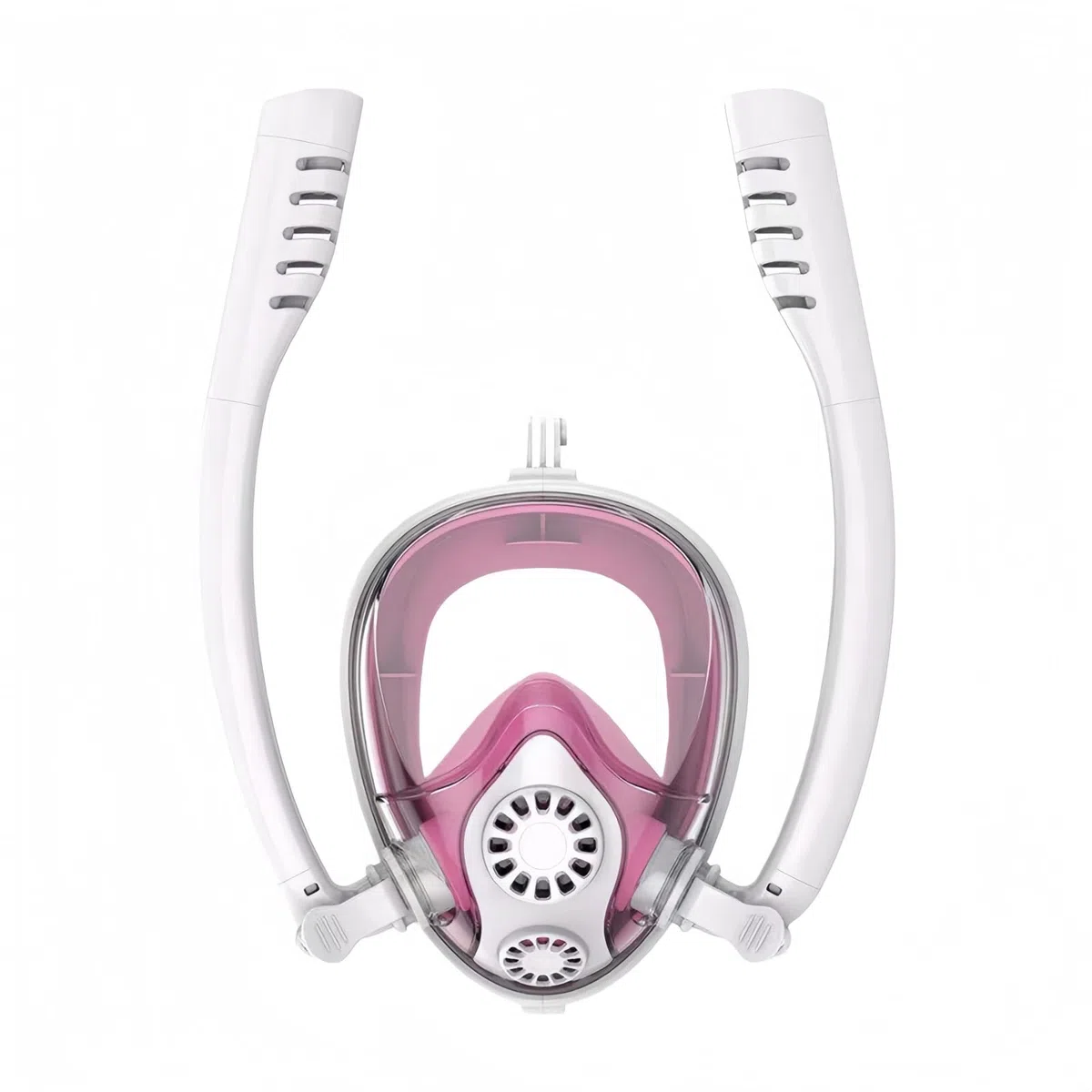 Maschera subacquea per adulti e bambini, maschera subacquea, maschera completa con boccaglio, set da snorkeling per adulti (stile K2 per adulti (rosa e bianco, L/XL))