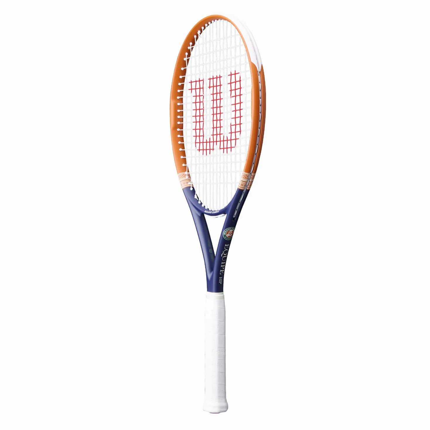 Wilson Racchetta da Tennis Roland-Garros 2026 Equipe HP, Adatta a Giocatori Competitivi con Impugnatura Cushion-Aire per un Controllo Sicuro, Blu Navy/Arancione, Grip 2