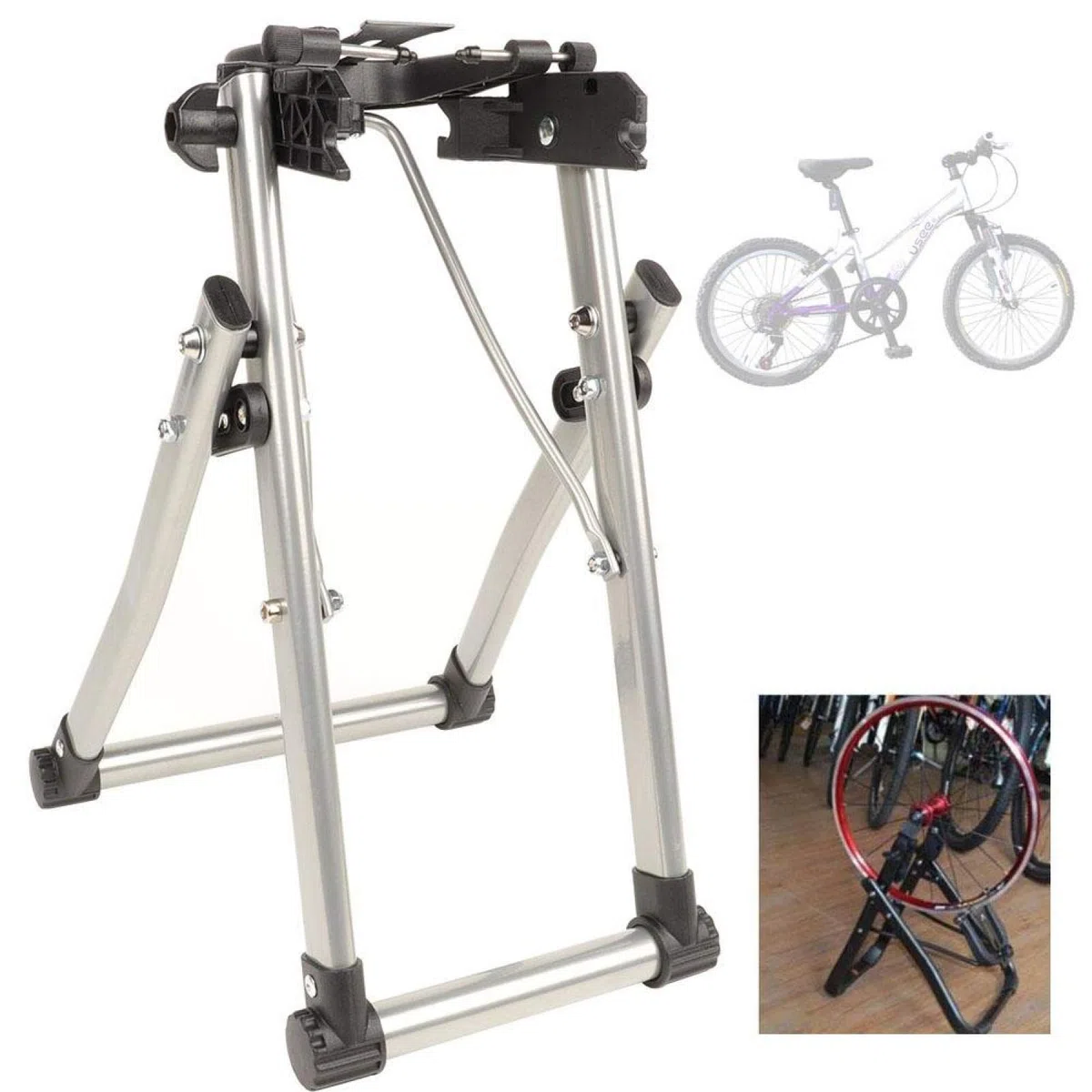 Supporto per centraruote per bicicletta meccanico, parti di accessori per la manutenzione del ciclismo dal design pieghevole e intelligente