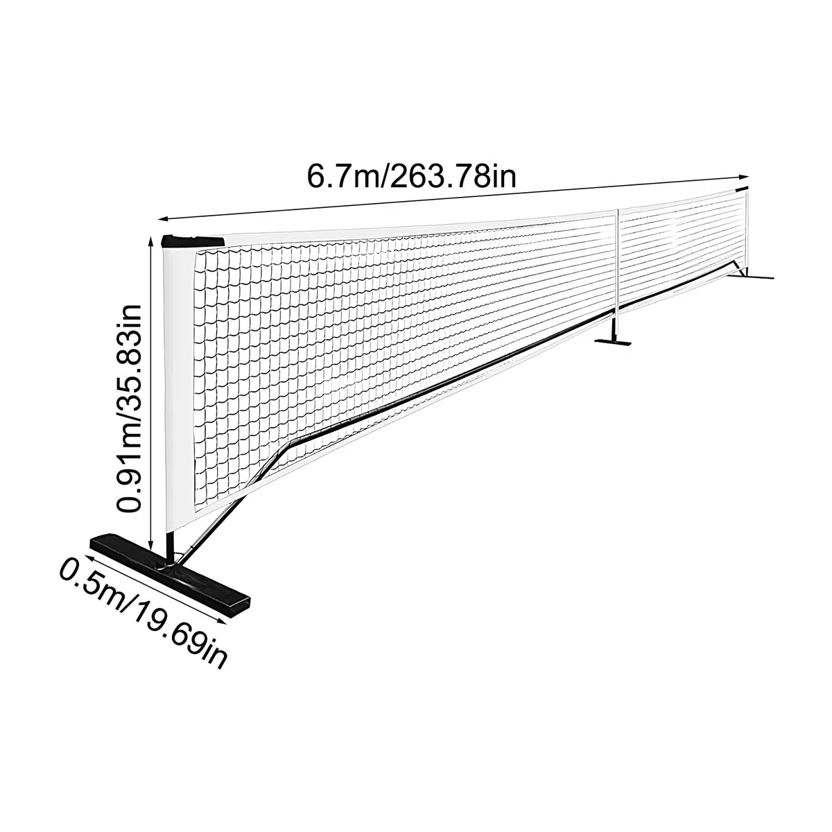 Rete da tennis rimovibile da 9,5 kg di vialetto da tennis con borsa per il trasporto 22 piedi per tennis/badminton | Rete da tennis per vialetto, Easy Carry Tennis Beach Net – rete da tennis ad alte