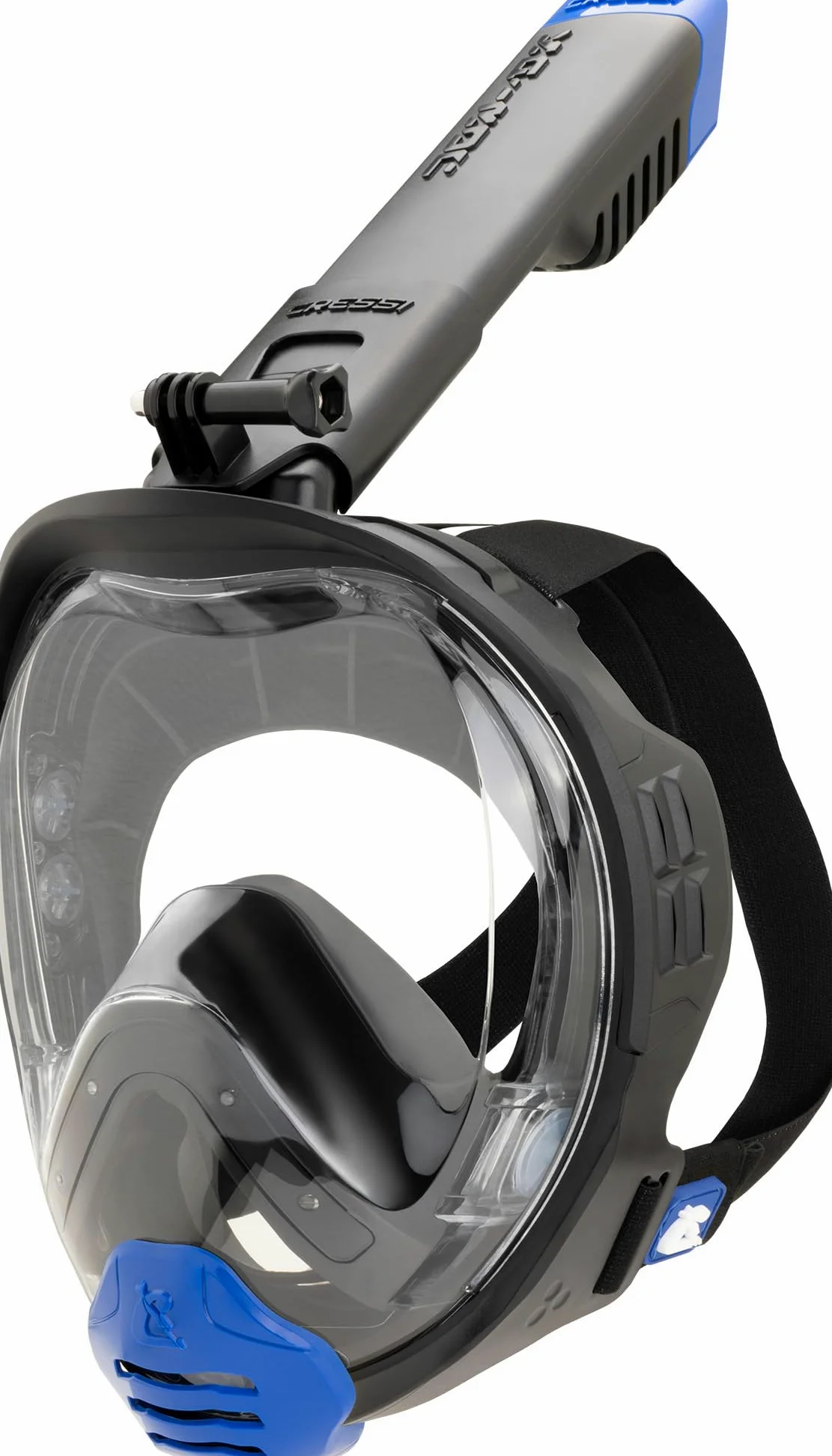 CRESSI ddal 1946 Kairon Maschera Integrale Snorkeling Adulti-Nero/Blu L/XL