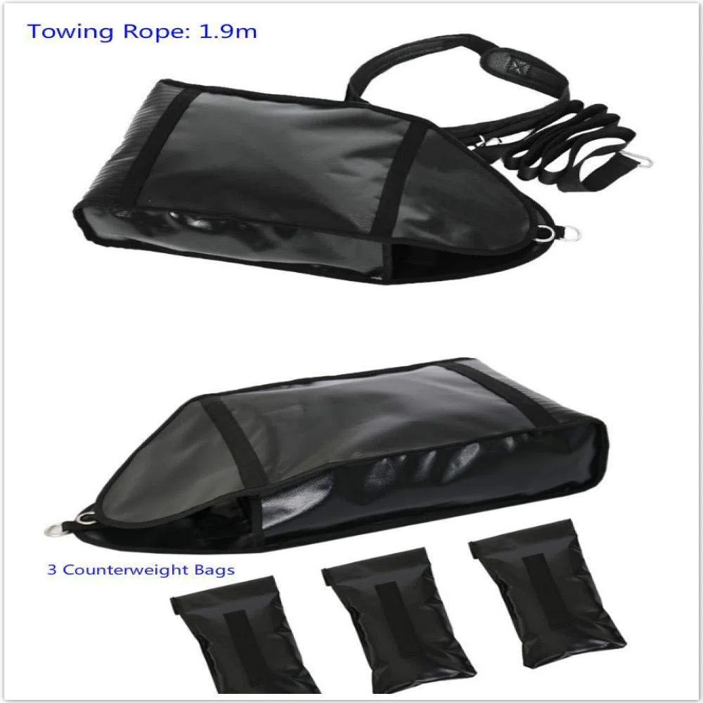 Borsa da Allenamento A Slitta,Sacco di Sabbia per Allenamento di Resistenza con Cintura in Vita E 3 Sacche di Regolazione,PVC Nero 57 * 30cm