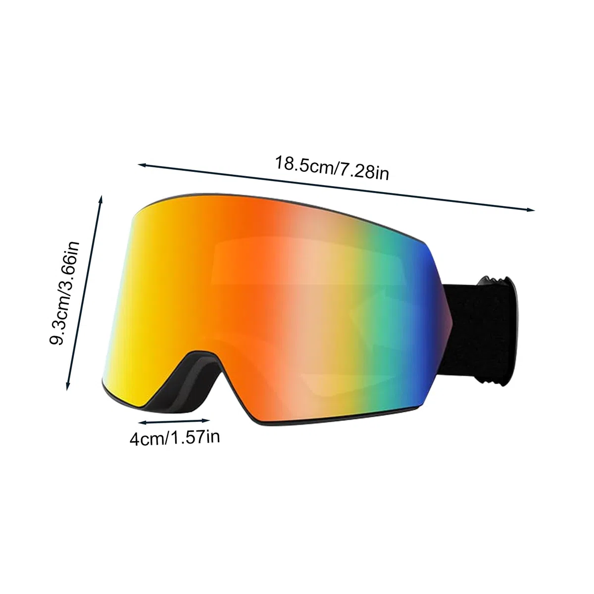Occhiali da snowboard | Occhiali da sci/snowboard, antivento, doppio strato anti-appannamento, per bambini, ragazzi, ragazze, uomini, donne, adulti, giovani