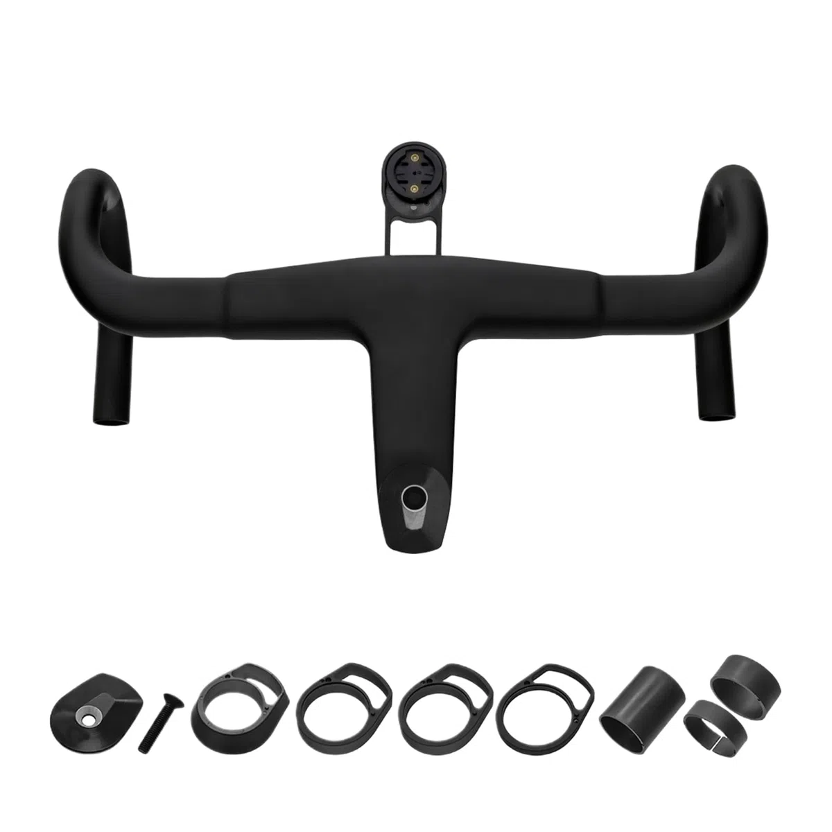 Attacco Bici Strada Carbonio Integrato Manubrio Mountain Bike in Carbonio | Componenti Ergonomici Antivibranti In Lega Di Alluminio Per Ciclisti Adulti E Giovani Compatibili Con Freni A