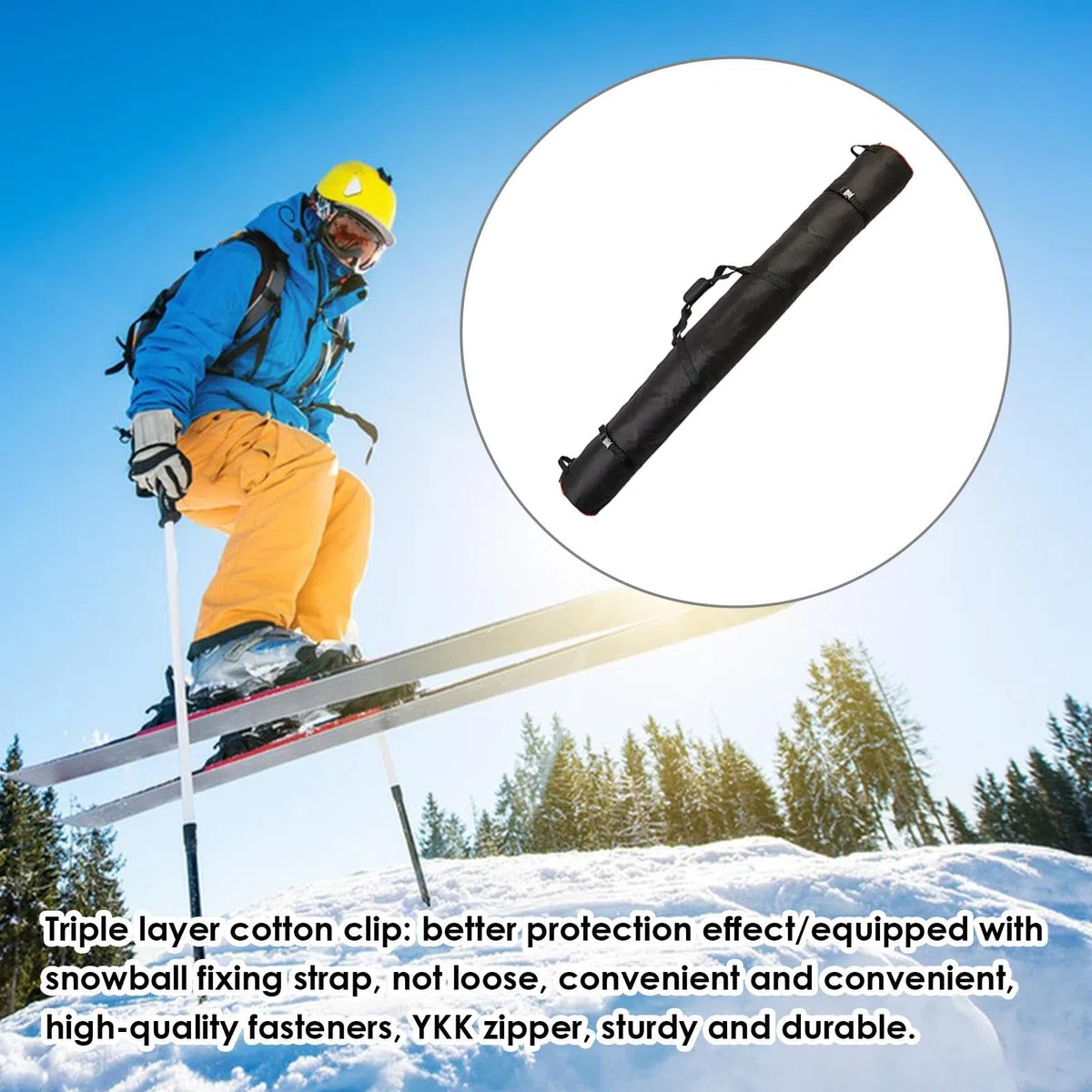 Borsa portaoggetti per snowboard, fodera impermeabile, portatile, per sci, viaggi, aereo, amici, appassionate, donne, adulti, bambini, campeggio, sci all'aperto
