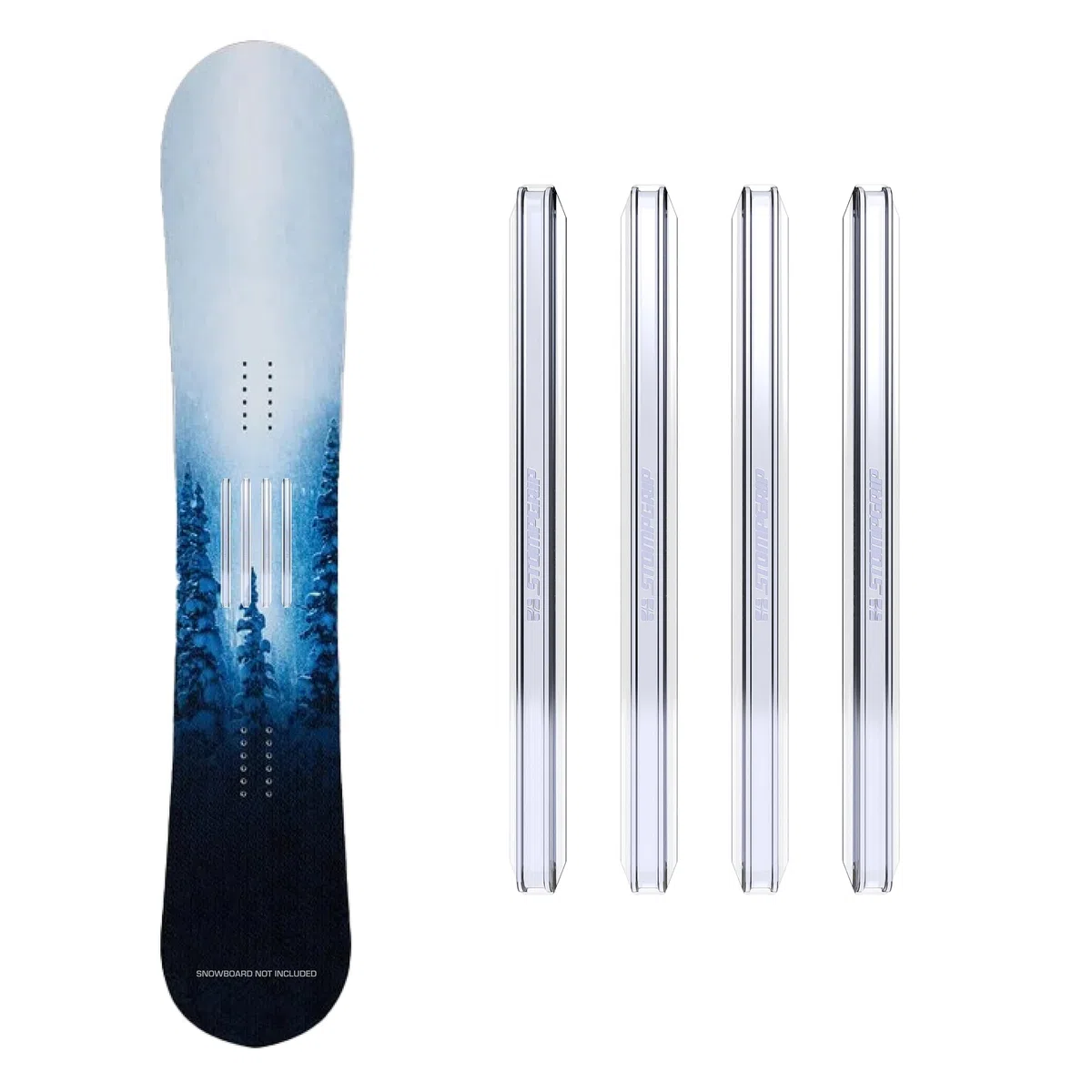 STOMPGRIP Premium Snowboard Stomp Pad | Maniglioni | Collezione Pro | Design 3D | Trasparente