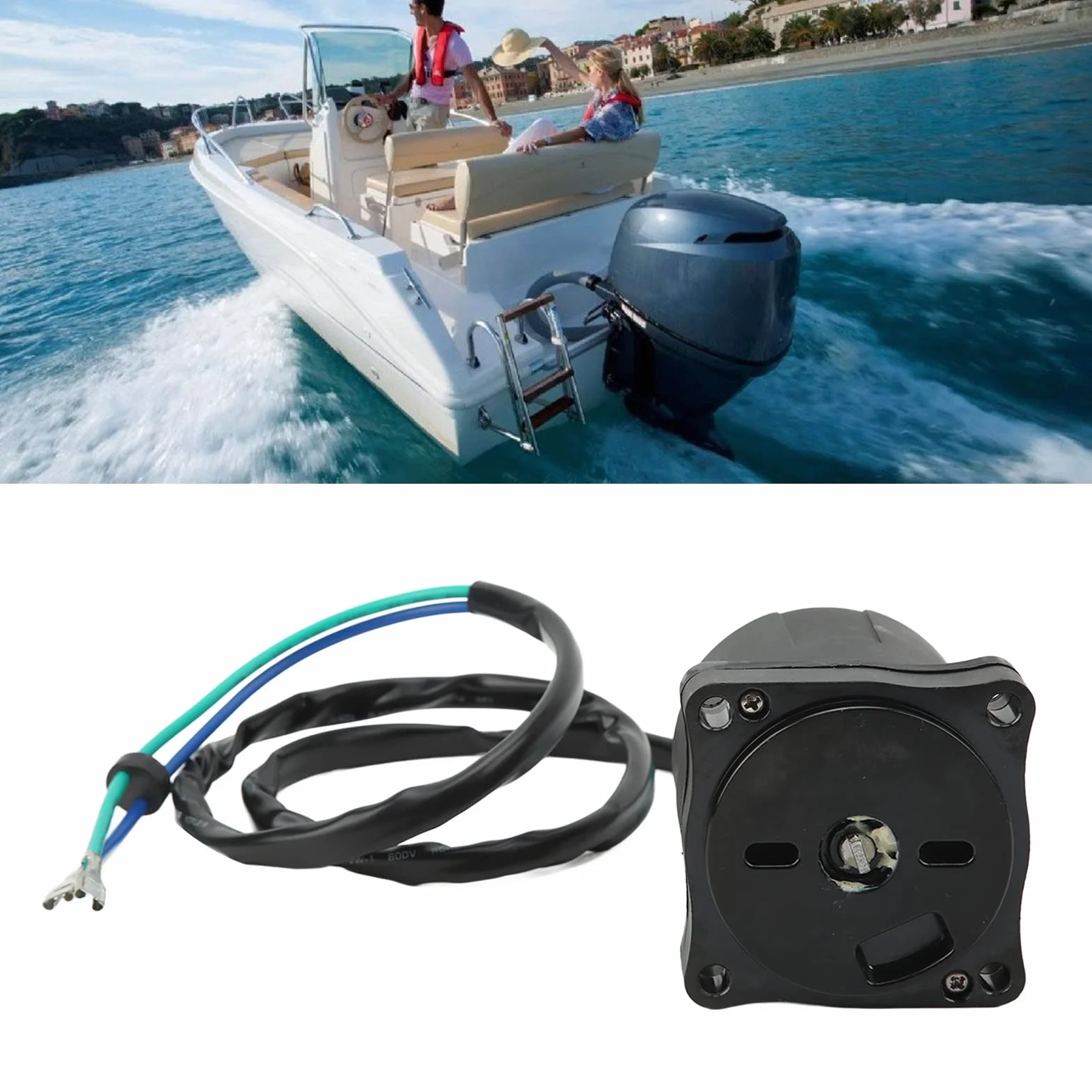 Motore Power Trim, Motore Yctze 12V Tilt Trim Reversibile 38100 87L00 Sostituzione per Fuoribordo DF70 DF85 DF90