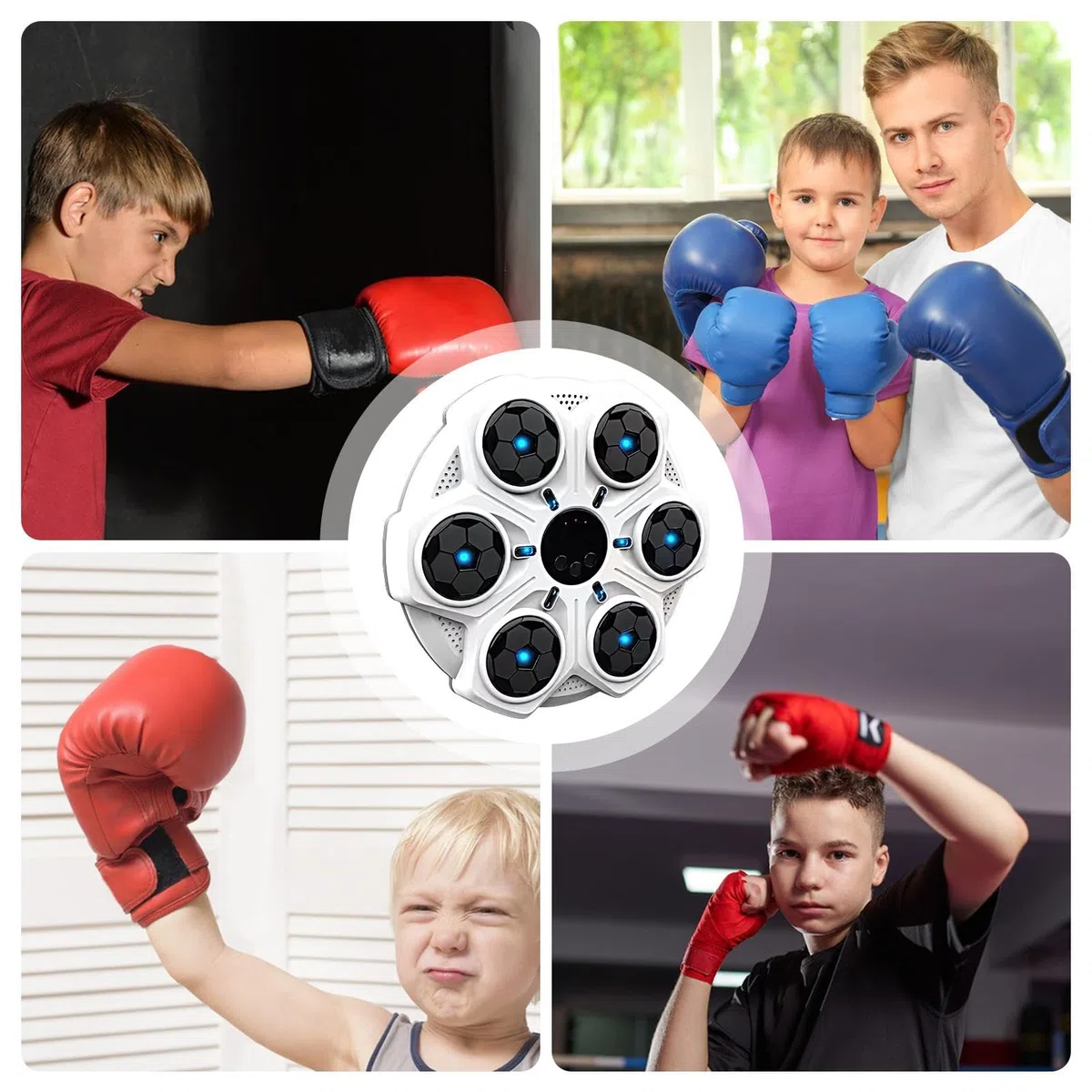 Punzonatrice musicale,Punzonatrice musicale - Macchina per l'allenamento di boxe montata a parete,Punzonatura musicale regolabile da muro, attrezzatura elettronica per allenamento per casa, interni, p
