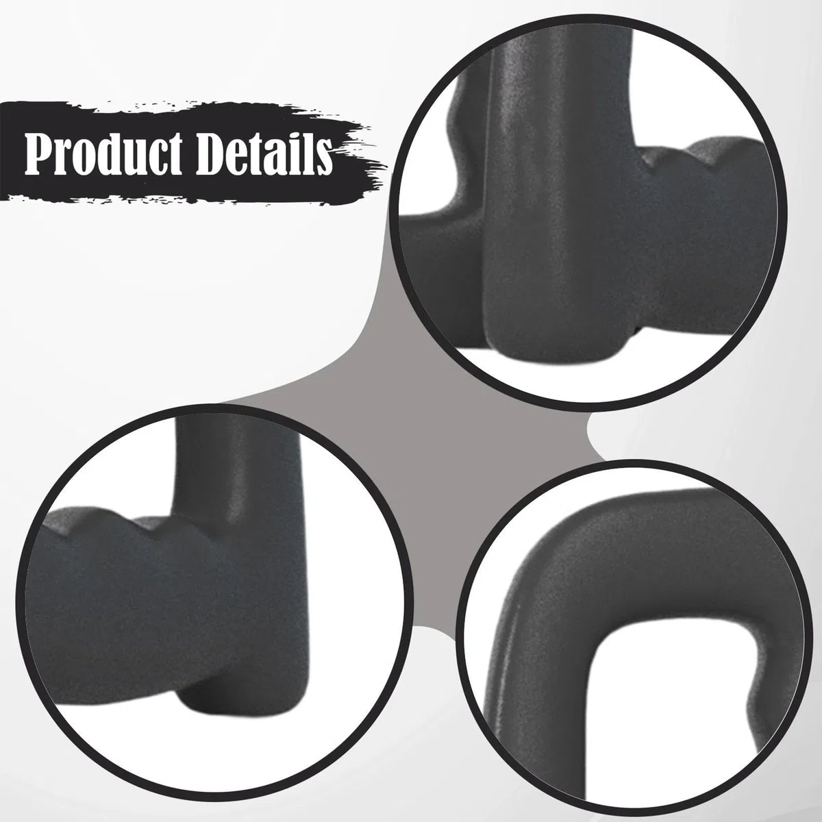 2 Pezzi Manubri Fitness Portatili Design Sagomata Realizzati in Ghisa Nonslip Ideali per Allenamento Braccia Schiena Spalle Curl Utilizzabili I, Nero 1.5 Kg