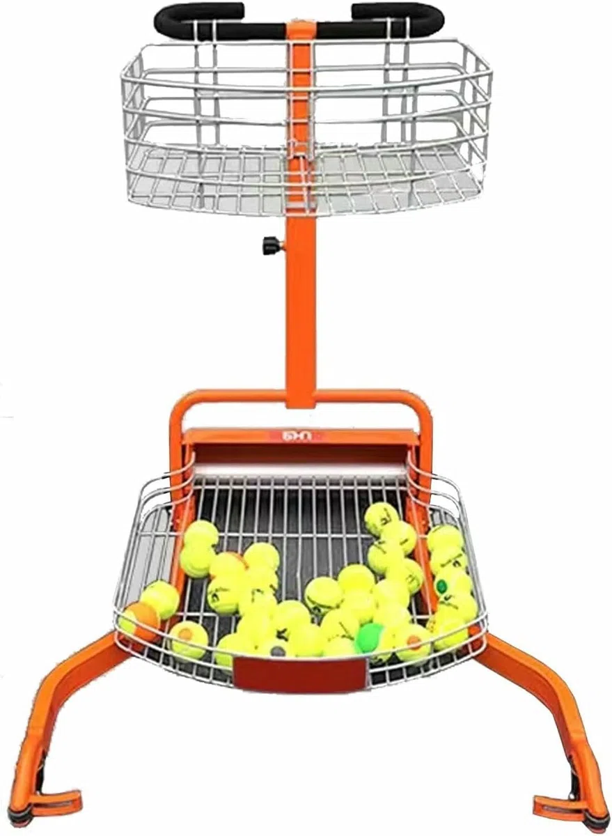 Carrello per raccogliere palline da tennis, cestino automatico per raccogliere fino a 290 palline da tennis, comoda attrezzatura per raccogliere le palline