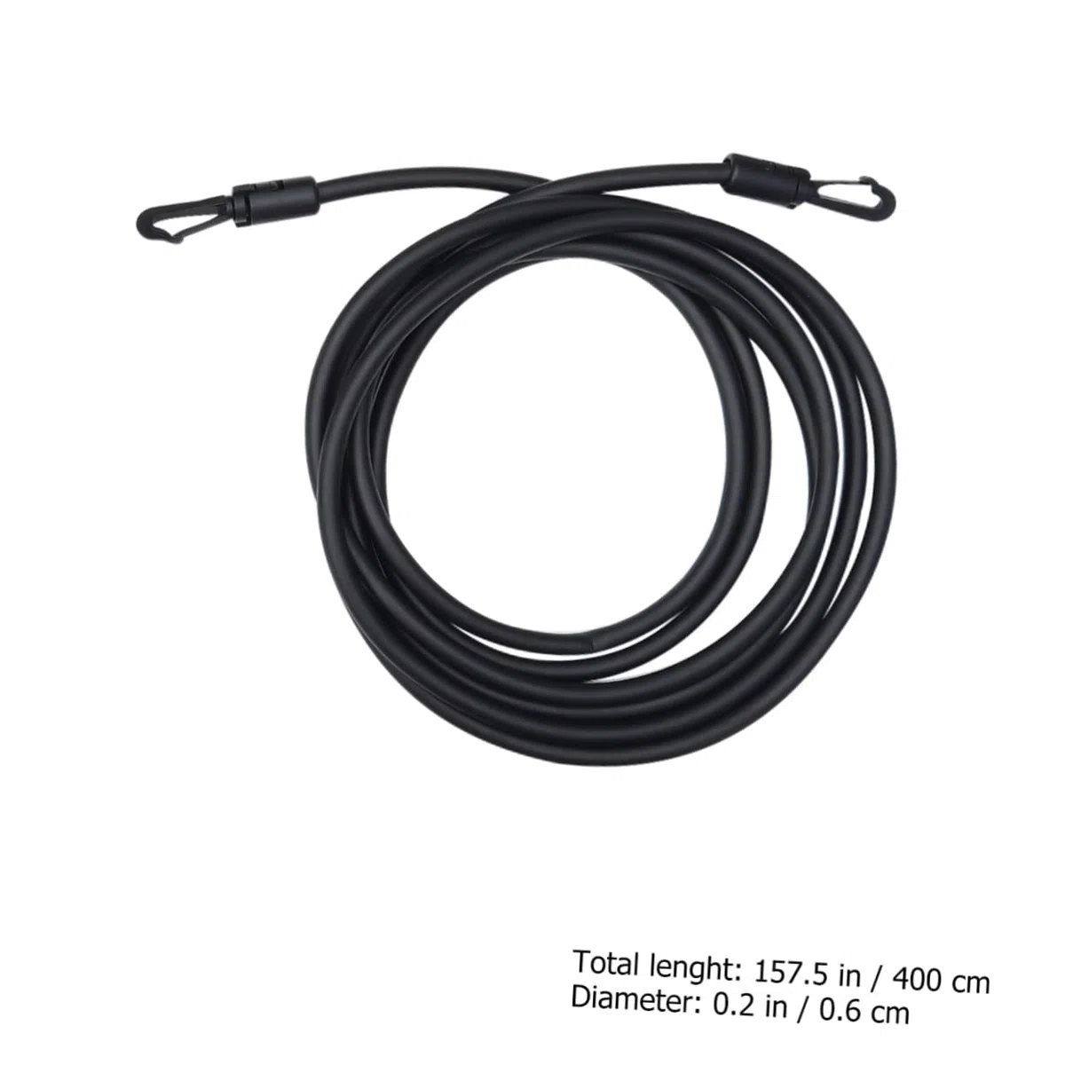 Cintura di Resistenza al Nuoto Corda Elastica Nera, Set 1 | Allenamento in Acqua e Secco, Sbr, Esercizio in Posizione, Accessorio per Fitness Acquatico
