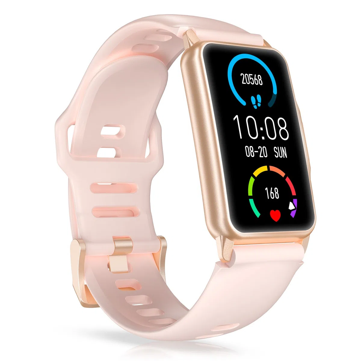 Smart Watch Fitness Tracker con frequenza cardiaca 24/7, ossigeno nel sangue, monitoraggio della pressione sanguigna, monitoraggio del sonno, 120 modalità sportive, tracker di attività, contapassi