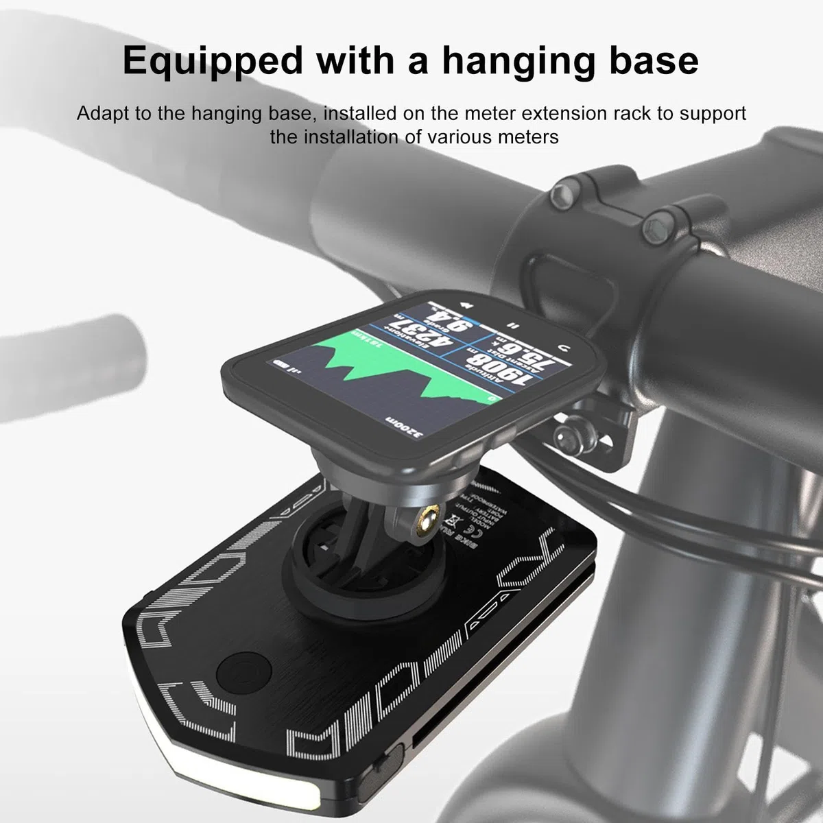 Luce anteriore notturna, 6,1 x 9,5 x 1,9 cm, funzione Power Bank | 4 modalità di illuminazione, luce LED ad alta luminosità, per ciclismo per bici da strada, supporto per la ricarica, nero