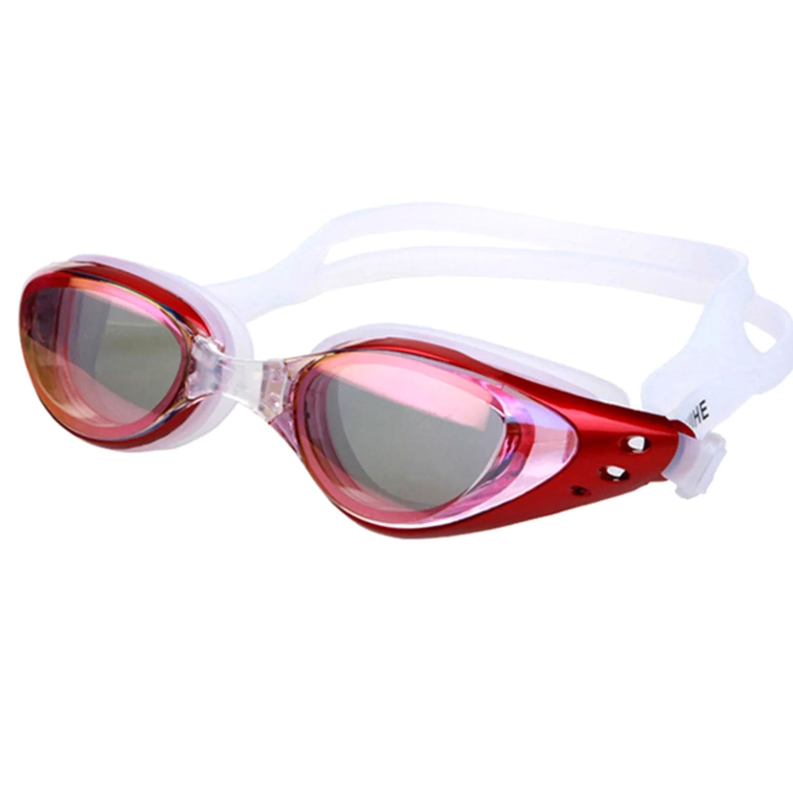 occhialini, Occhiali da Nuoto for Uomo e Donna, antiappannamento, con prescrizione UV, Impermeabili, Regolabili in Silicone, for Piscina, Adulti, Occhiali da Sub(Lavender)