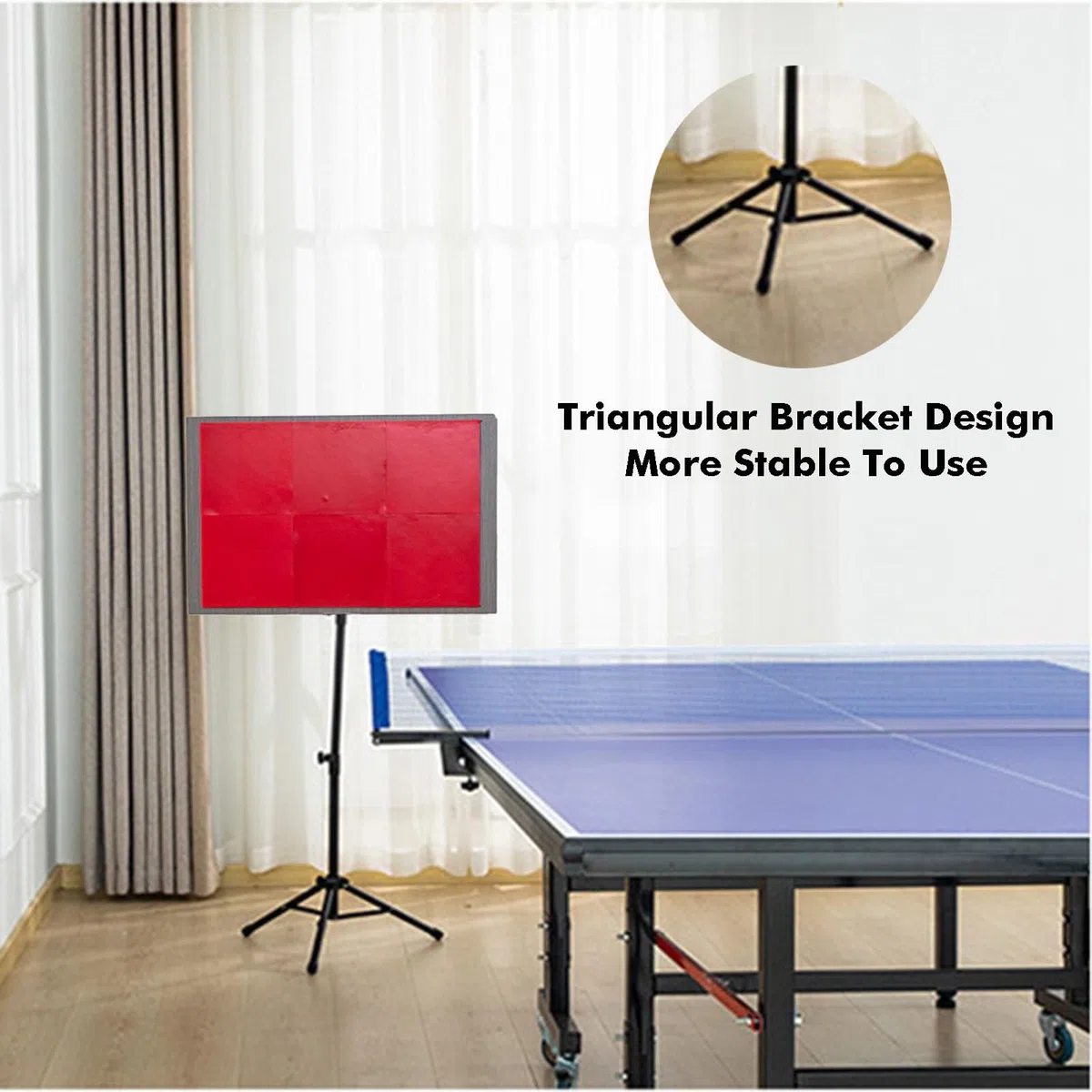 Tavola da ping pong, pieghevole, per allenamento di ritorno del ping pong, angolo regolabile a 360°, per palestra domestica, scrivania o pavimento