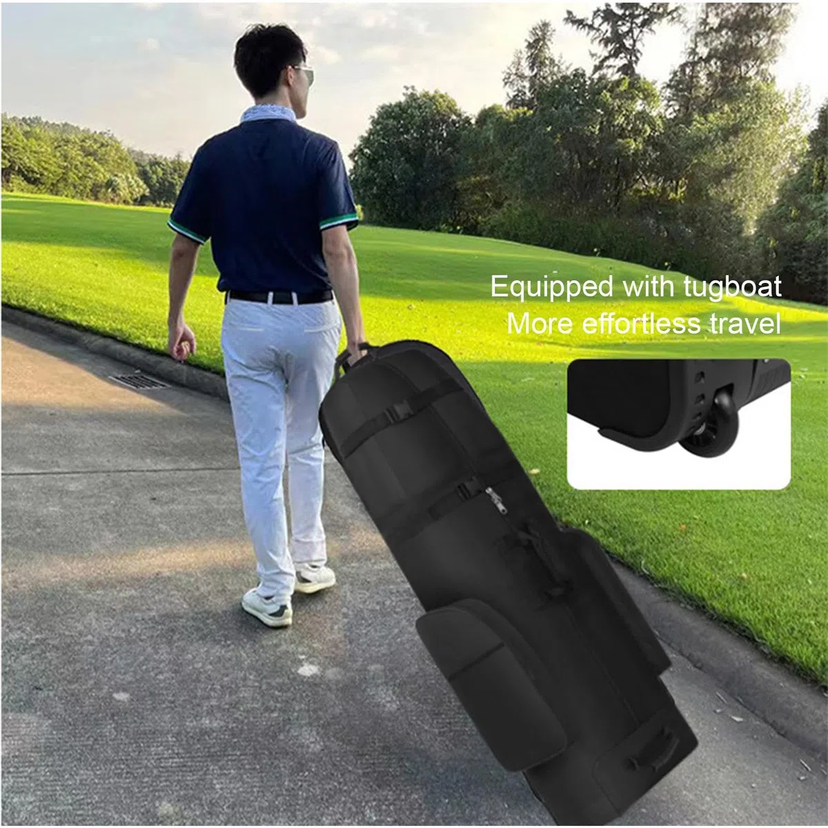 Borsa Da Viaggio Da Golf Per Compagnia Aerea - Custodia Pieghevole Resistente Con Ruote | Leggera Borsa Da Golf Volante Per Donna E Uomo