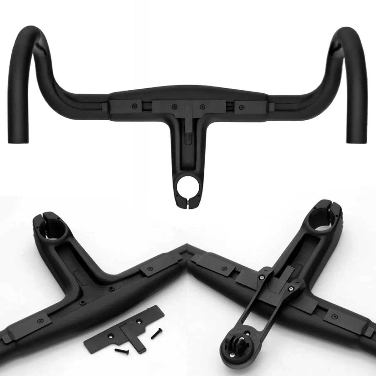Attacco Bici Strada Carbonio Integrato Manubrio Mountain Bike in Carbonio | Ciclismo Lega Alluminio Antivibranti Per Appassionati Famiglia Adulti Ragazzi