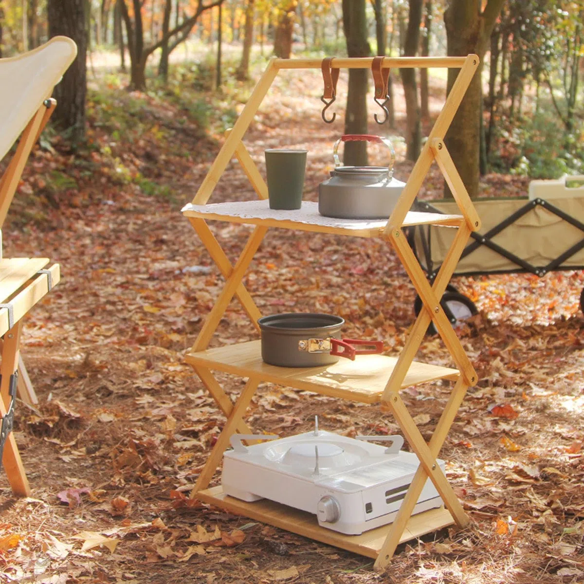 Scaffale da campeggio pieghevole - armadio pieghevole da campeggio portatile, gadget da campeggio | Pianto di stoccaggio telescopico pieghevole, adatto alla cucina in campeggio all'aperto per