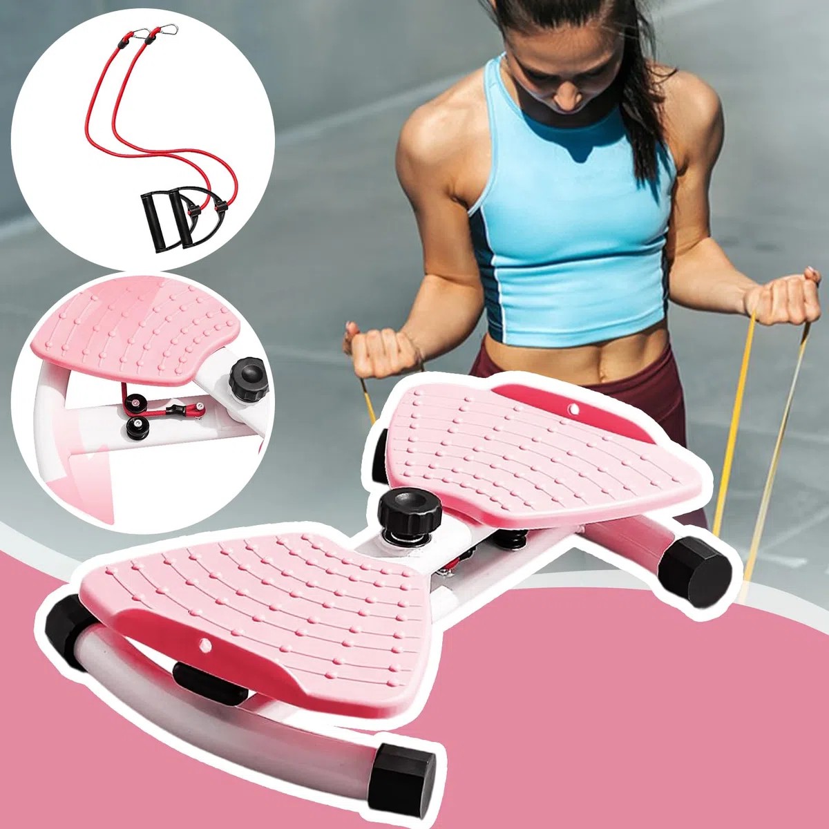 Macchina Twist per Esercizi Fisici Attrezzo per Allenamento del Core con | Tavola per Torsioni Addominali Per Uomini E Donne, Allenamento A Casa, Appartamento, Palestra E Fitness