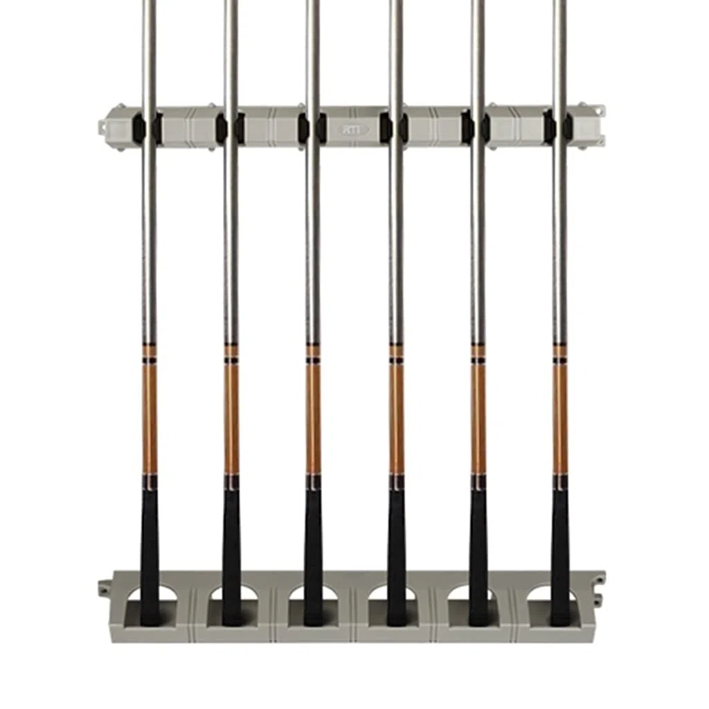 Organizzatore per canne da Pesca da Parete, Supporto per canne da Pesca, espositore Fisso per Attrezzatura da Pesca, Accessori per Negozio di Articoli da Pesca (Colore: Argento, di