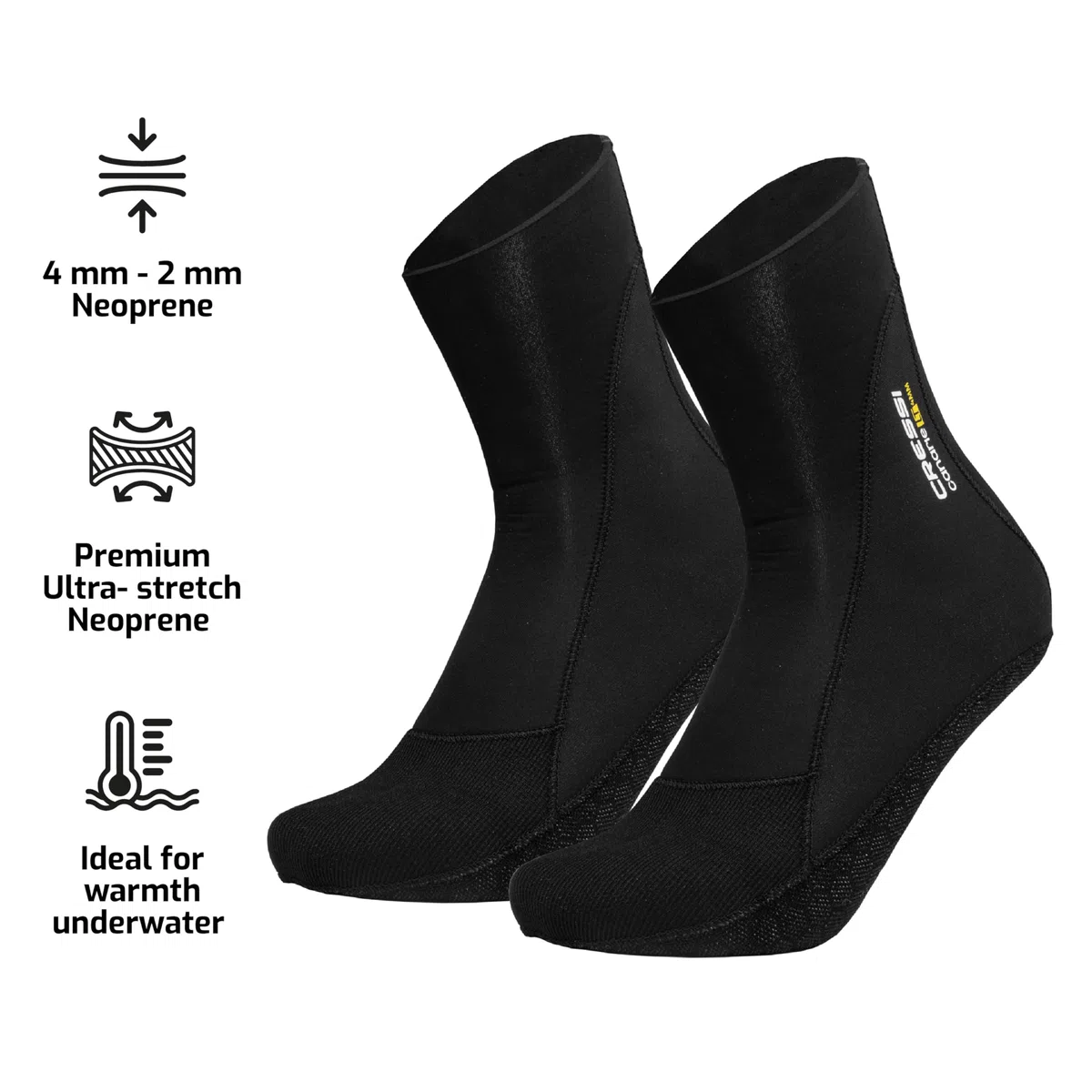 Cressi Canarie LT 2 mm, Nero/Nero, 2XL