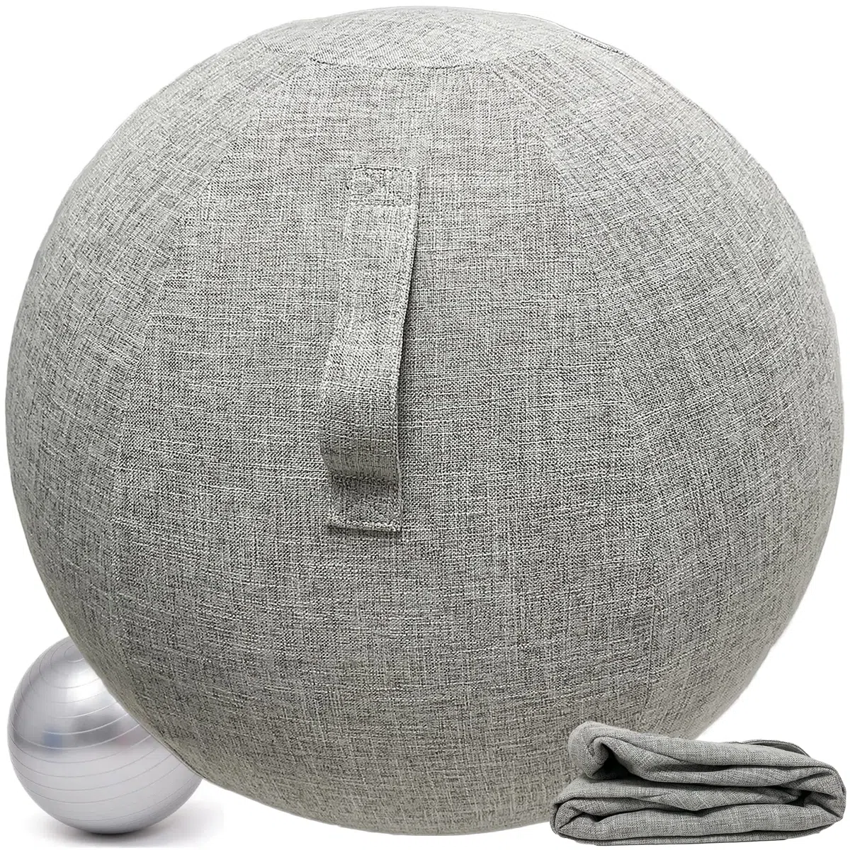 Pallone da ufficio, seduta pallone da palestra, pallone da ufficio, 55/65/75 cm, pallone da gravidanza, sedia a palloncino con copertura di protezione antiscivolo Swiss Ball