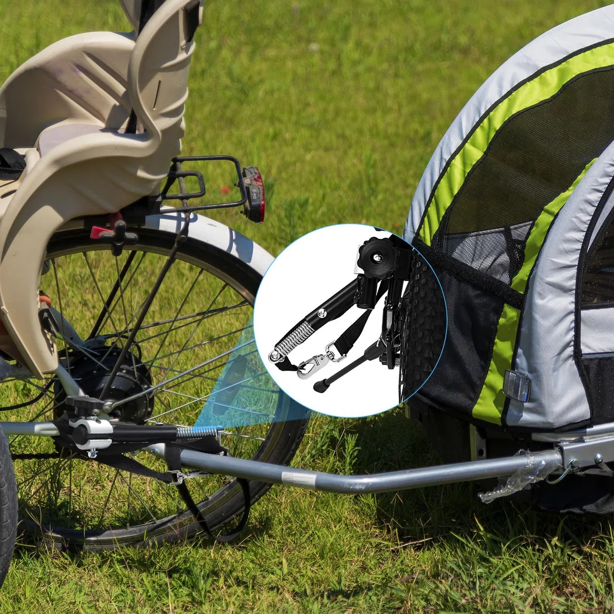 Toddmomy Connettore Alta di Alluminio per Lega Bici Nero, Attacco ad Resistenza Rotondo per Trasporto Adatto Biciclette