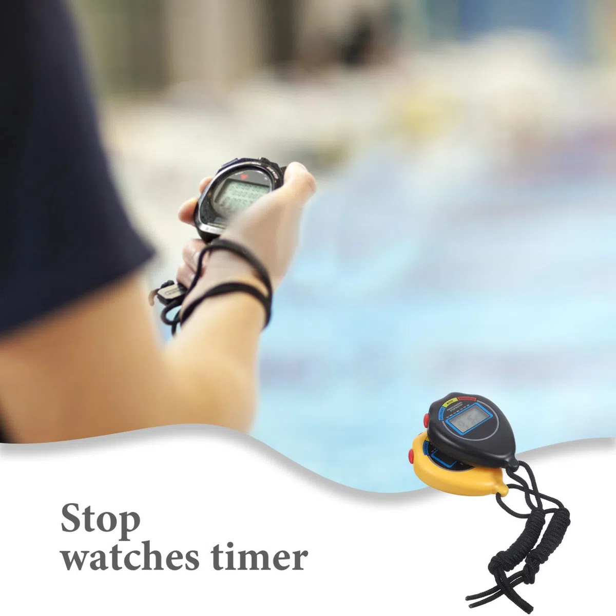 Toddmomy 4 Set Cronometro Per Sport E Fitness Timer Elettronico Portatile Per Corsa E Allenamento Con Lanyard E Design Ergonomico Resistente E Facile Usare 2 Pezzi*4