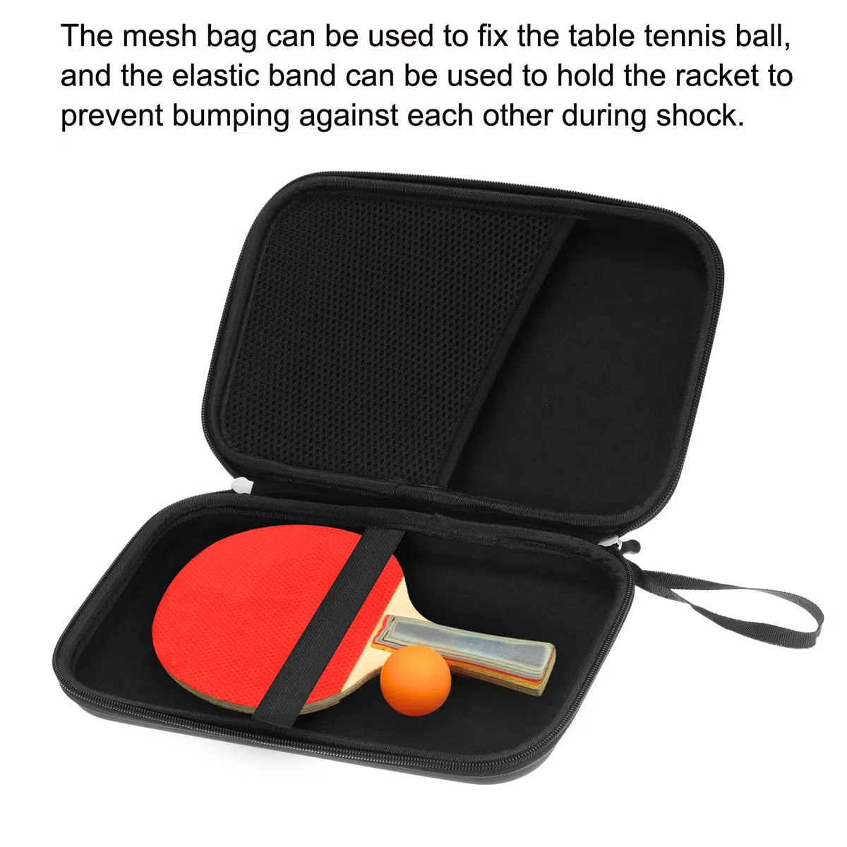 PATIKIL Tavolo Tennis Racchetta Custodia, Ping Pong Paddle Custodia Dura Copertura Contenitore Borsa Quadrato per Sport Accessori, Rosso