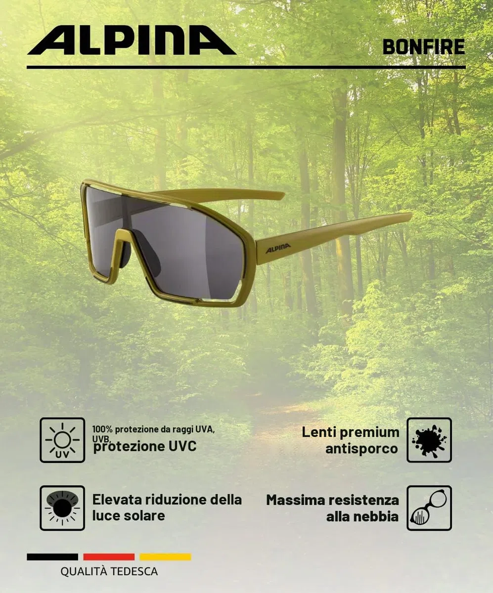 ALPINA Bonfire Occhiali sportivi Unisex - Adulto (Pacco da 1)