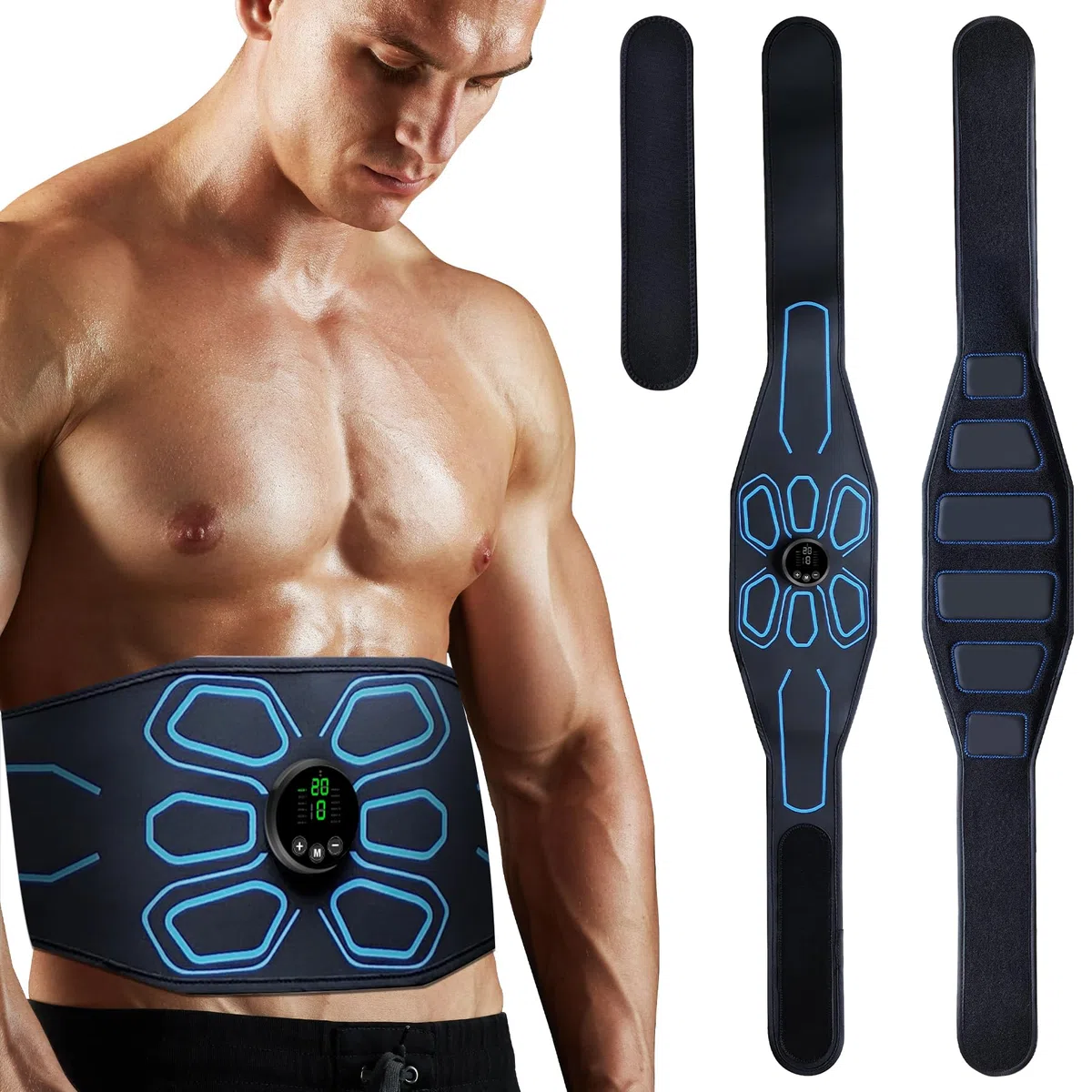 FDA Cleared - Stimolatore muscolare MHD TENS elettronico per addominali, tonificante per addominali, per addominali, stimolazione e attivazione muscolare, uso domestico in palestra