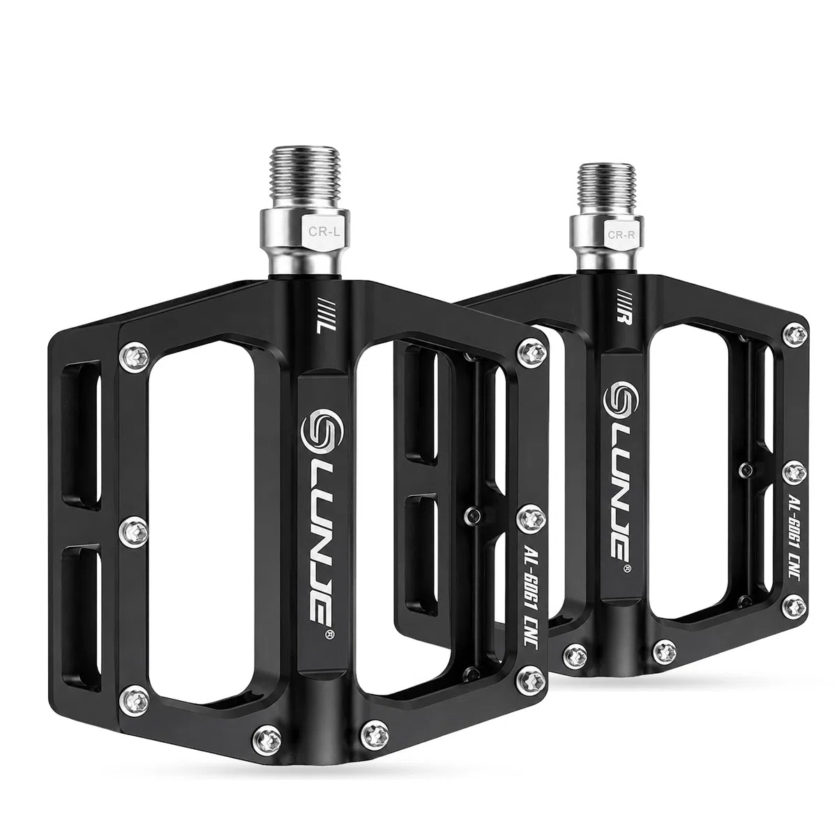 Pedali per bici lavorati a CNC, 6061-T6 in alluminio aeronautico, filettatura 9/16 pollici, piattaforma antiscivolo per mountain bike, strada, pendolari, MTB, ghiaia, e-bike, leggeri e durevoli