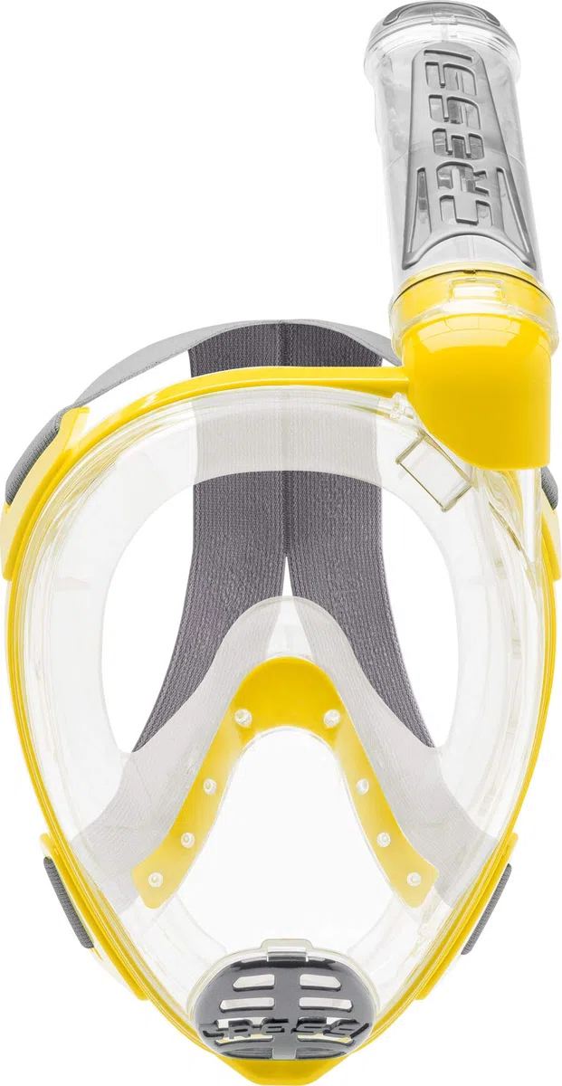 CRESSI Baron Full Face Mask - Integral Anti Fog Snorkel Comfortable Full Face Mask with Exhalation Valve and Dry Snorkel