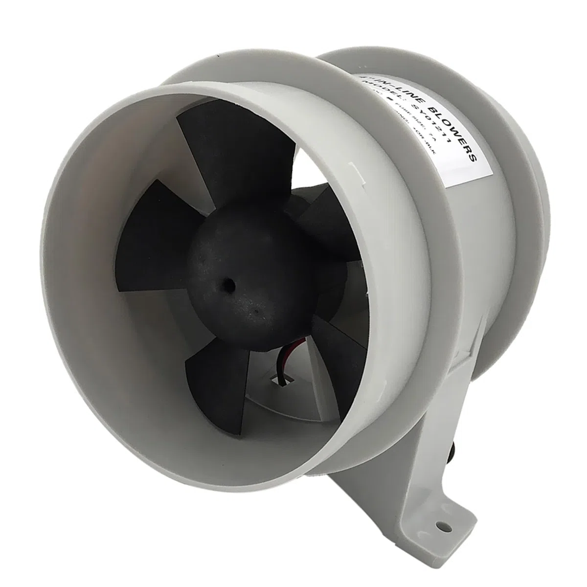 12V 40A ABS Soffiatore d'aria silenzioso Resistente all'acqua Diametro da 4 pollici Flusso d'aria elevato Soffiatore in linea Motore soffiatore for sentina marina for barche ABS Soffiatore di l