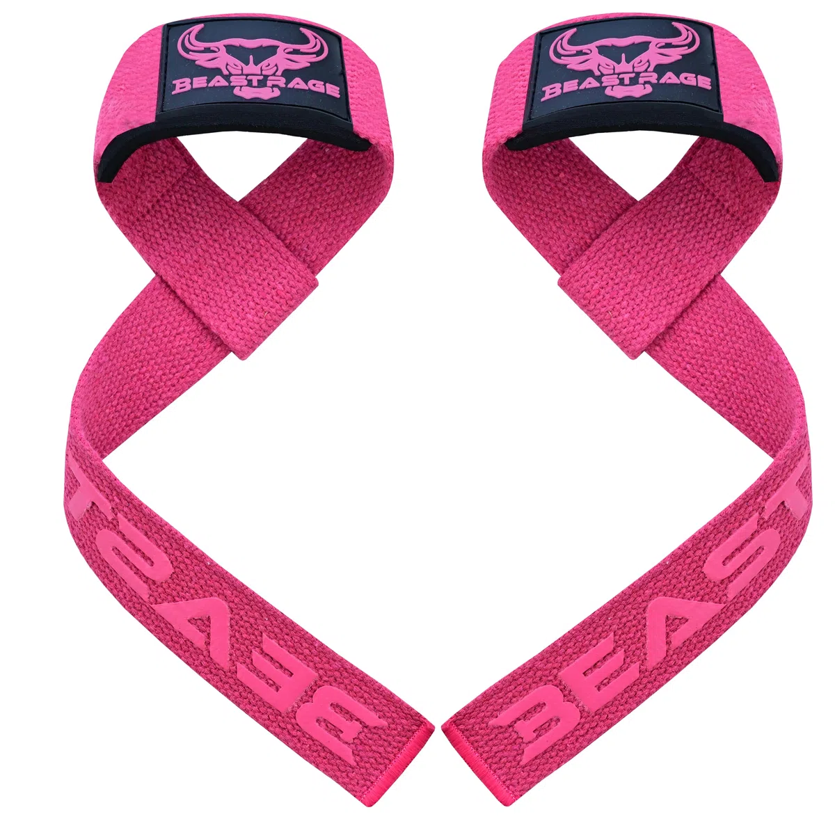 BEAST RAGE Polsiere Palestra Sollevamento Fasce da Polso Cinghie Donna & Uomo Polsini Palestra Per Gym Bodybuilding Crossfit Calistenics,Polsini, bendaggi per il polso (Rosa T)