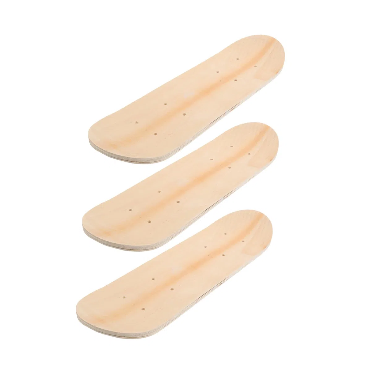 3pcs Blank DIY Skateboard Decks per incompiuta doppia coda di acero tavole di legno verniciabile Plain Skateboards per Creativo Dipinto a mano arte e graffiti