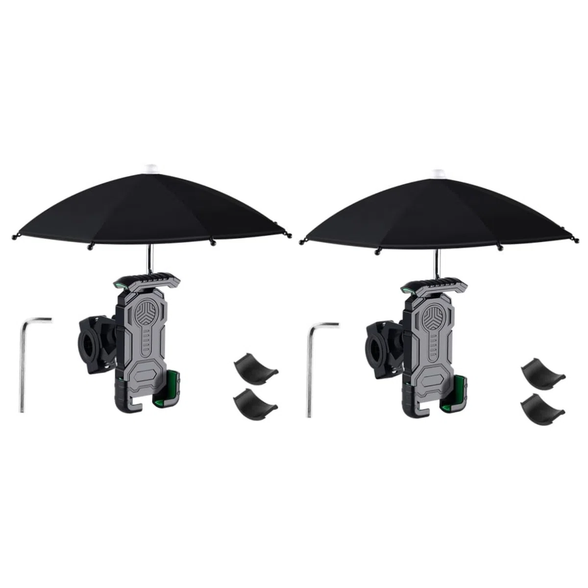 Gatuida 2sets Porta Cellulare Con Ombrello Per Bici Supporto Per Smartphone e Sole Facile Da Installare Per Mountain Bike e Bici Elettriche