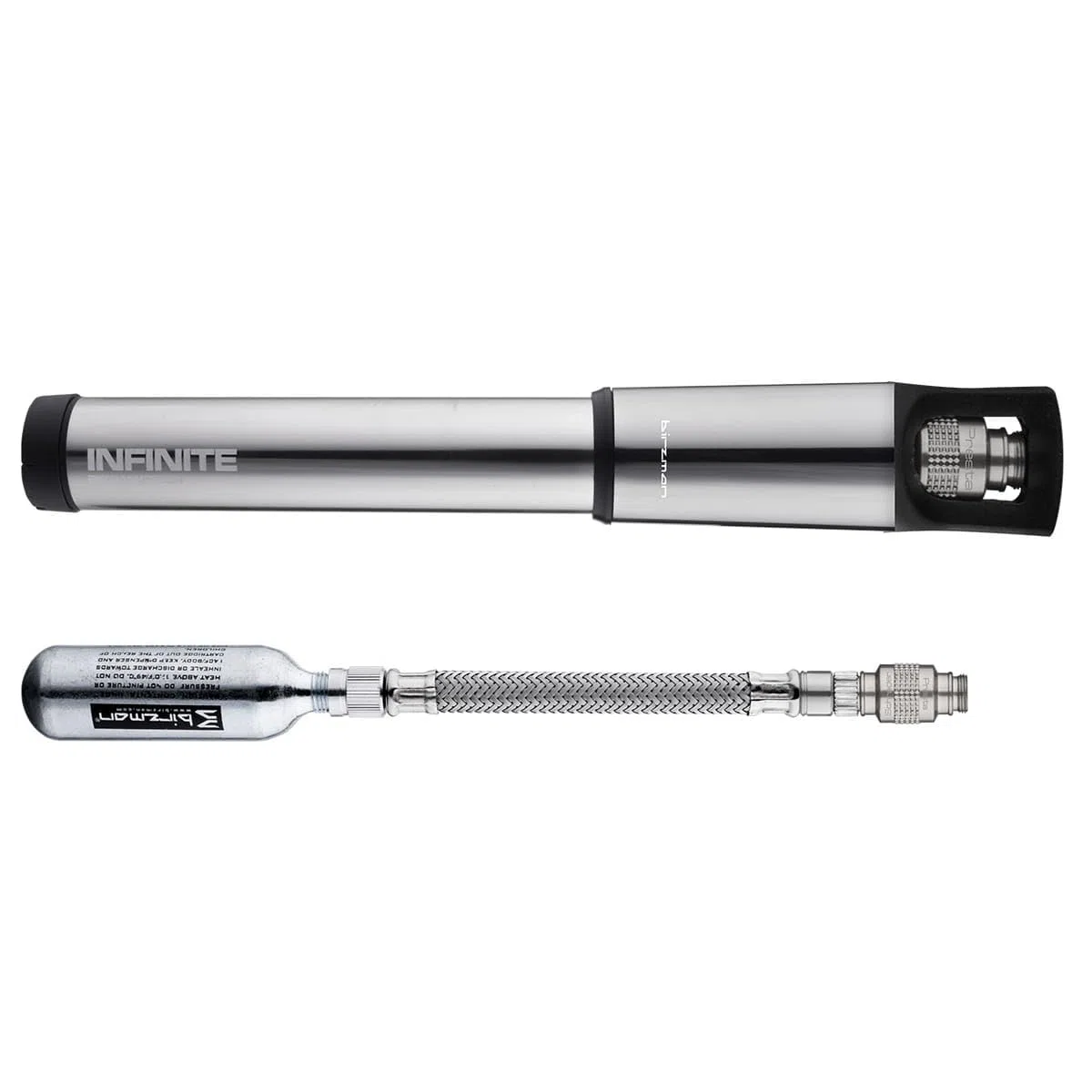 BIRZMAN Infinite Road Pompa Cartuccia CO2 Ciclo Adulto Unisex, Argento, Taglia Unica
