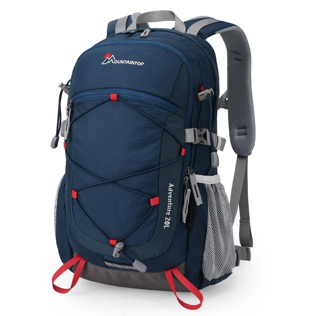 Mountaintop Zaino da trekking da 20 l, da uomo e da donna, blu e arancione, 20L, All'esterno | Zaino da trekking YKK, zaino da trekking, per campeggio e attività all'aria aperta